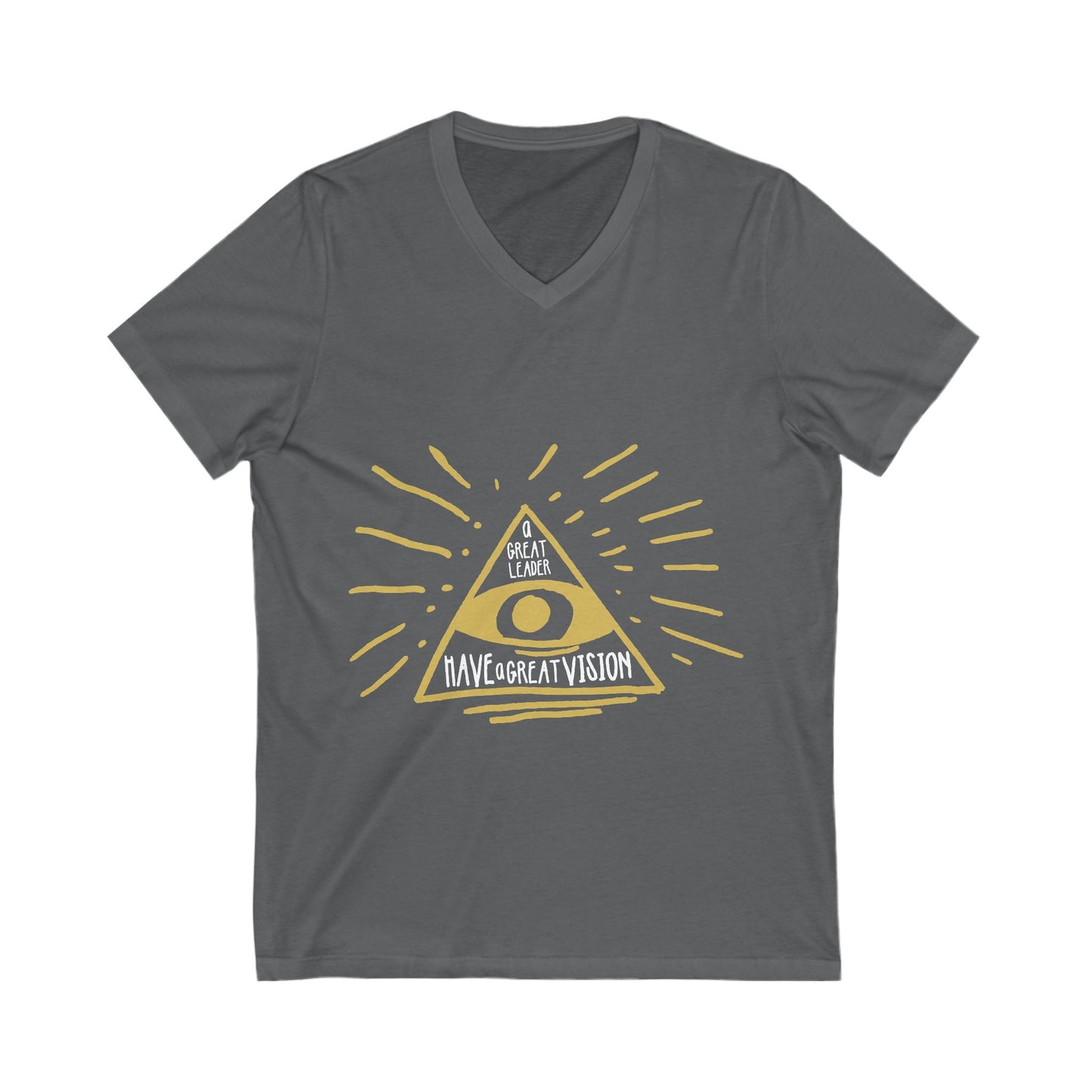 Great Leader, Great Vision Unisex Short Sleeve V-neck Tshirt