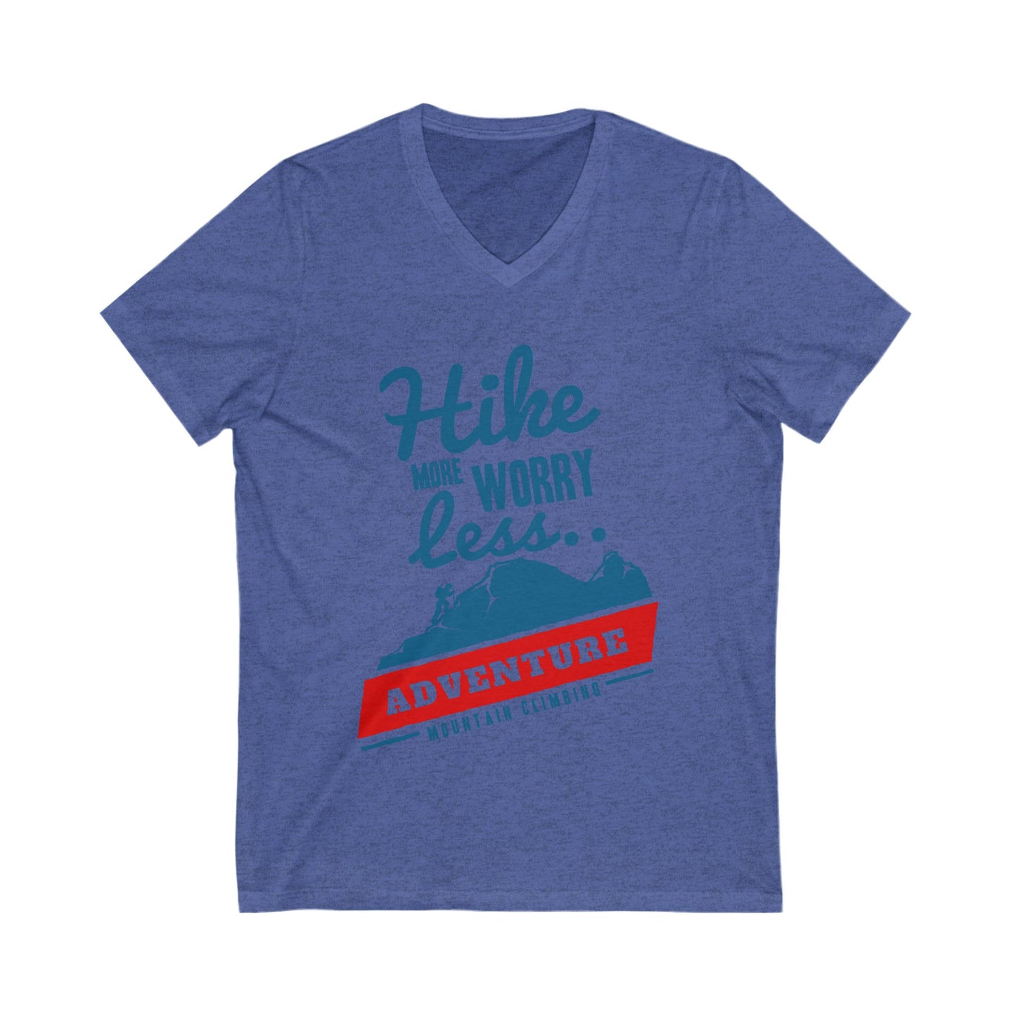 Hike More Worry Less Unisex Short Sleeve V-neck Tshirt