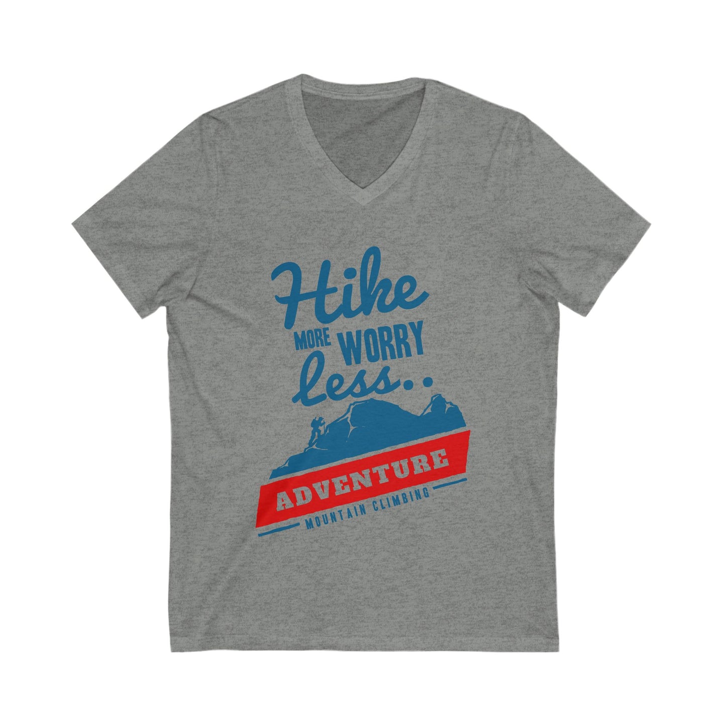 Hike More Worry Less Unisex Short Sleeve V-neck Tshirt