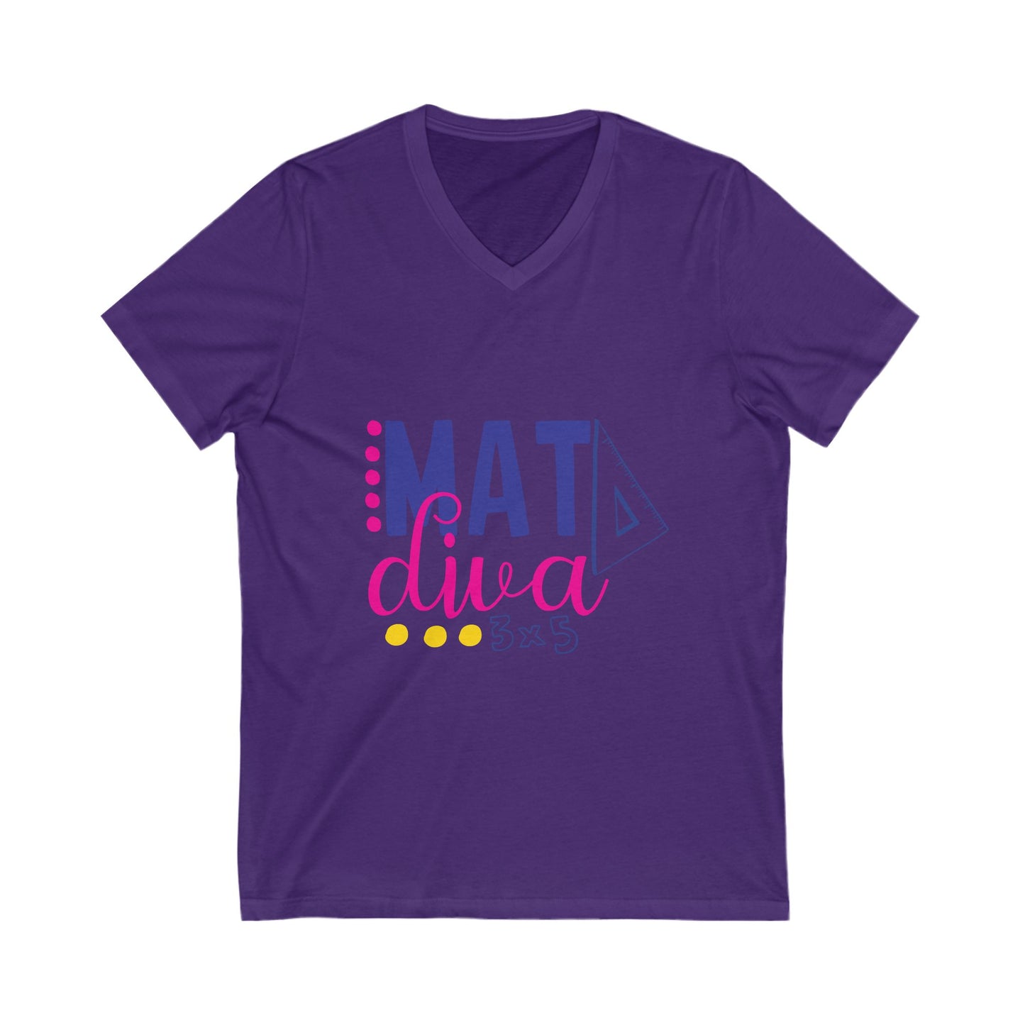 Mat Diva Unisex Short Sleeve V-neck Tshirt