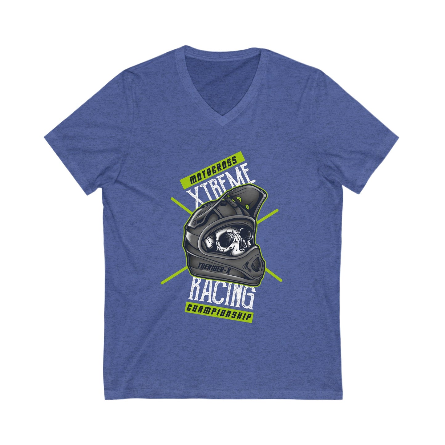 Motocross Unisex Short Sleeve V-neck Tshirt