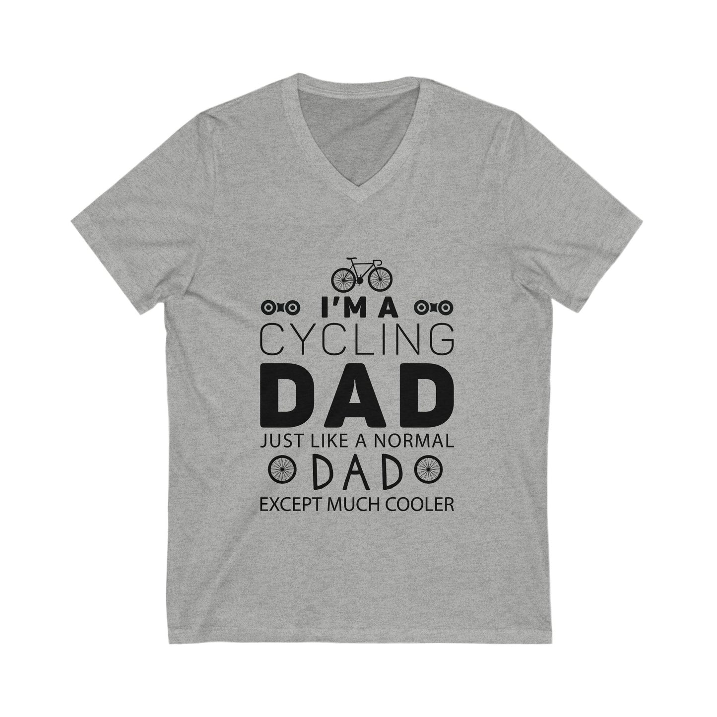 I'M A Cycling Dad Unisex Short Sleeve V-neck Tshirt