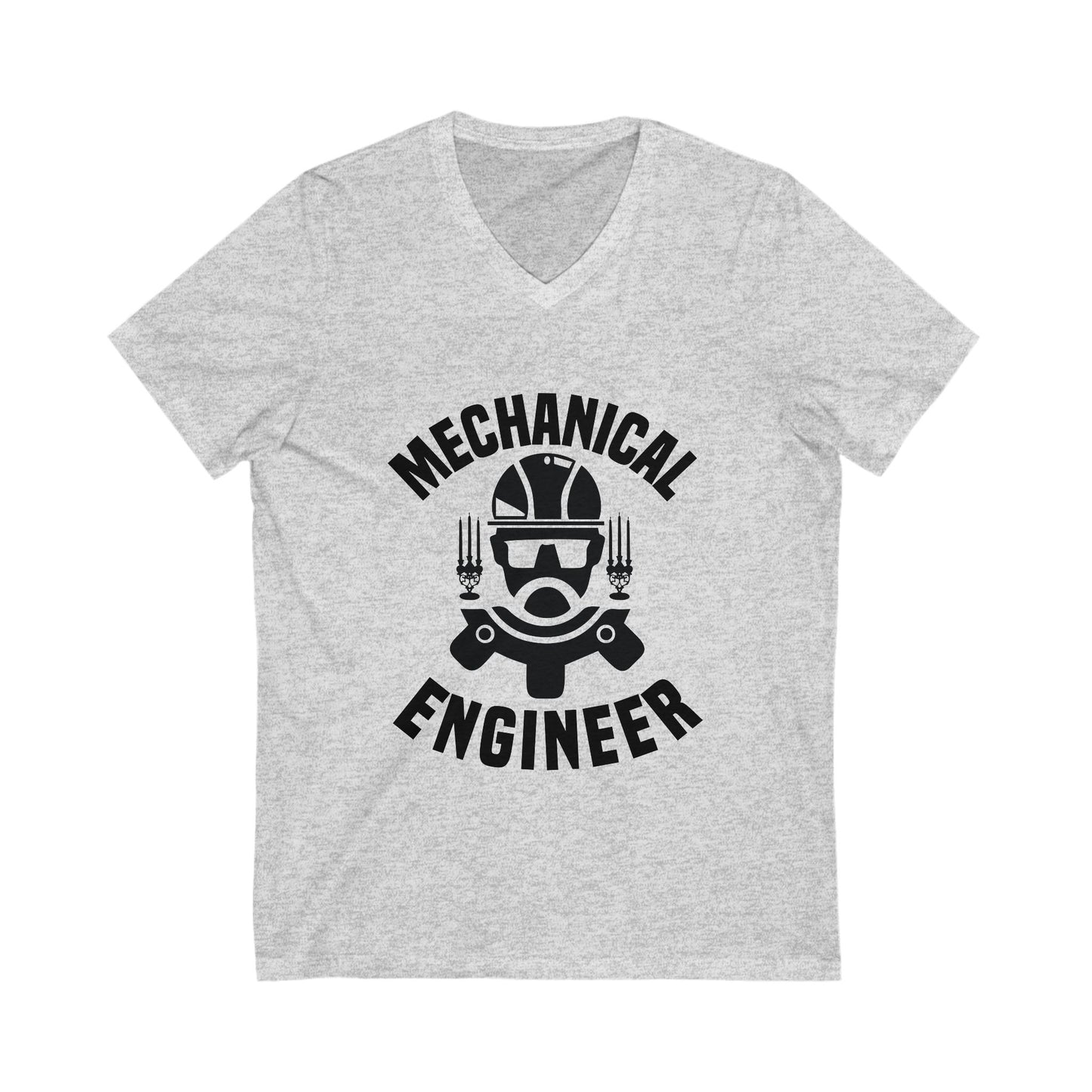 Mechanical Unisex Short Sleeve V-neck Tshirt