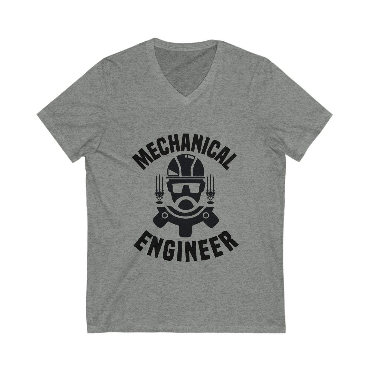 Mechanical Unisex Short Sleeve V-neck Tshirt