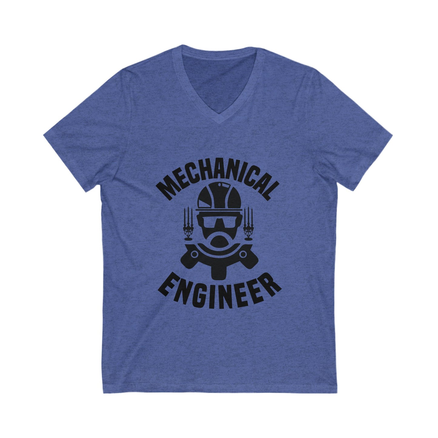 Mechanical Unisex Short Sleeve V-neck Tshirt