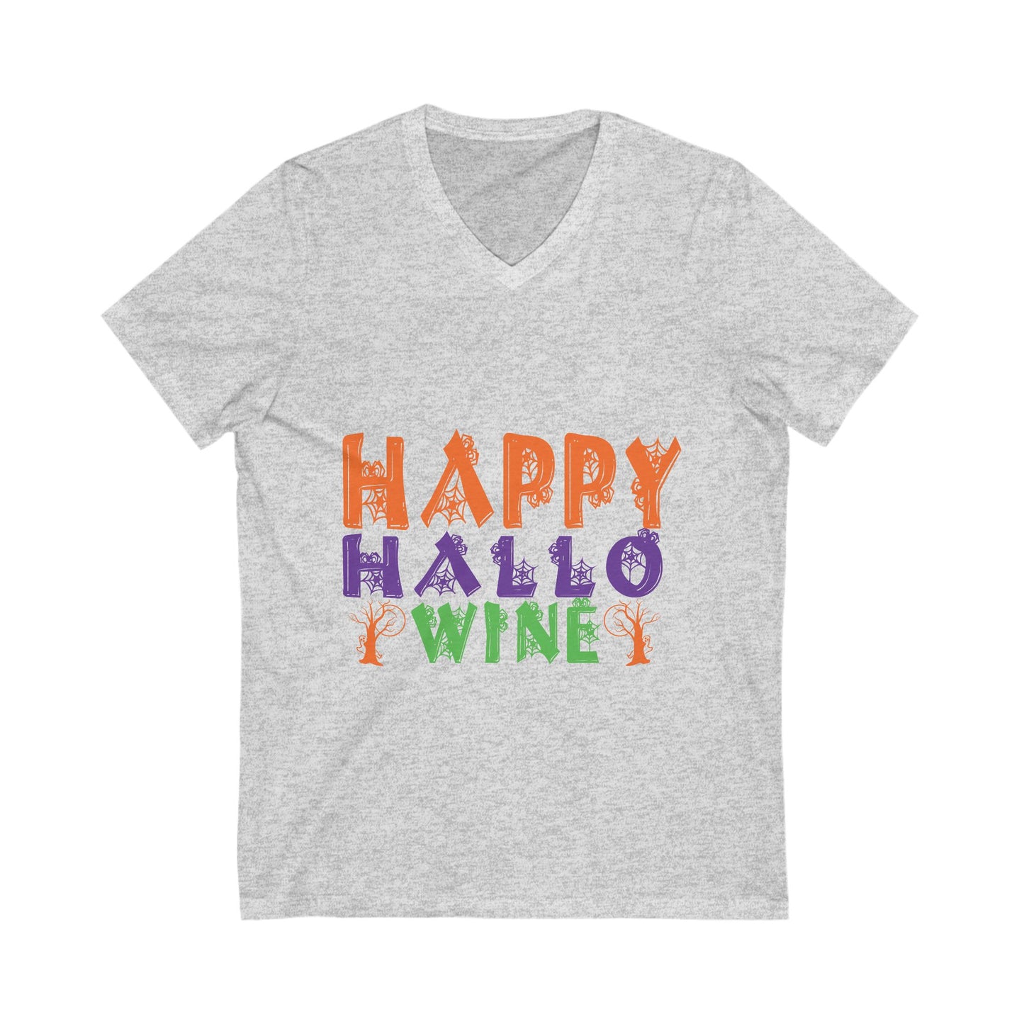 Happy Hallo Winee Unisex Short Sleeve V-neck Tshirt