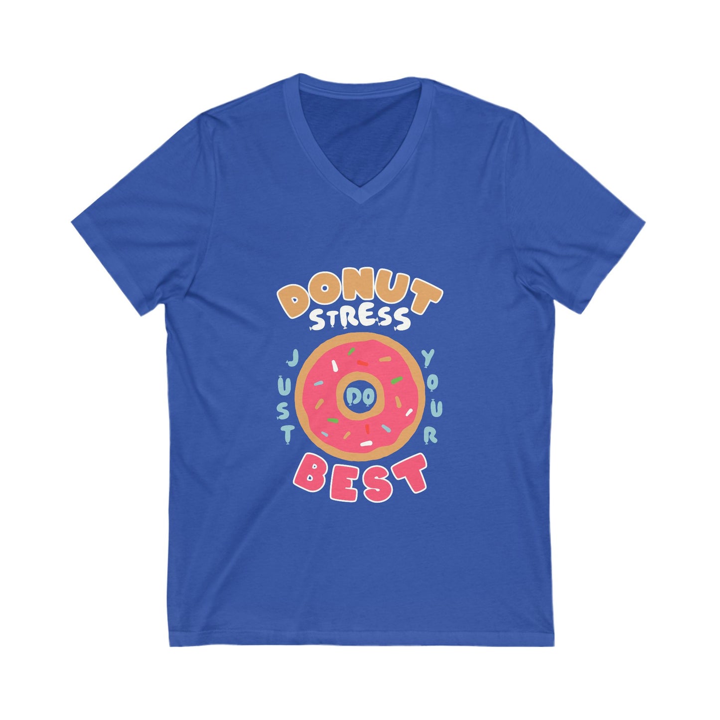 Donut Stress Unisex Short Sleeve V-neck Tshirt