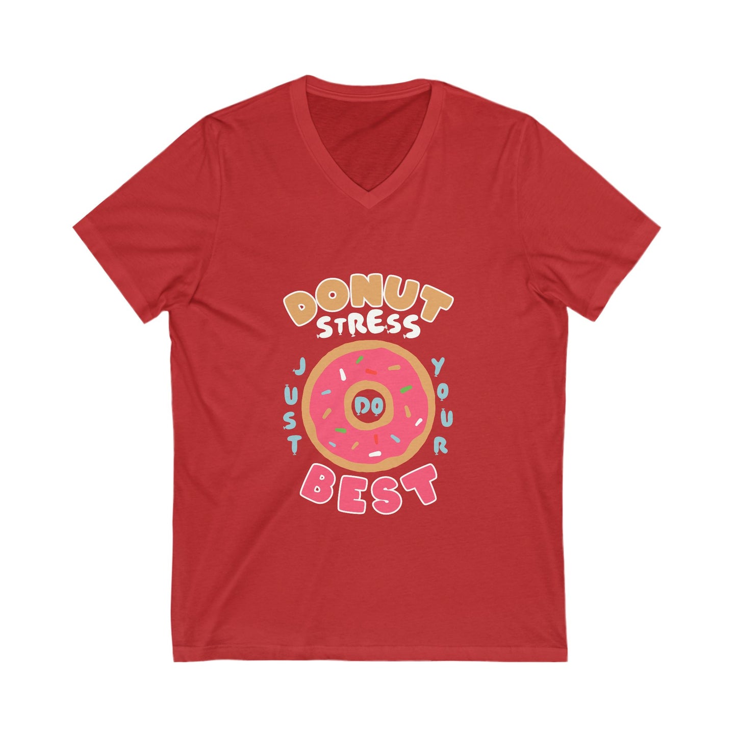 Donut Stress Unisex Short Sleeve V-neck Tshirt