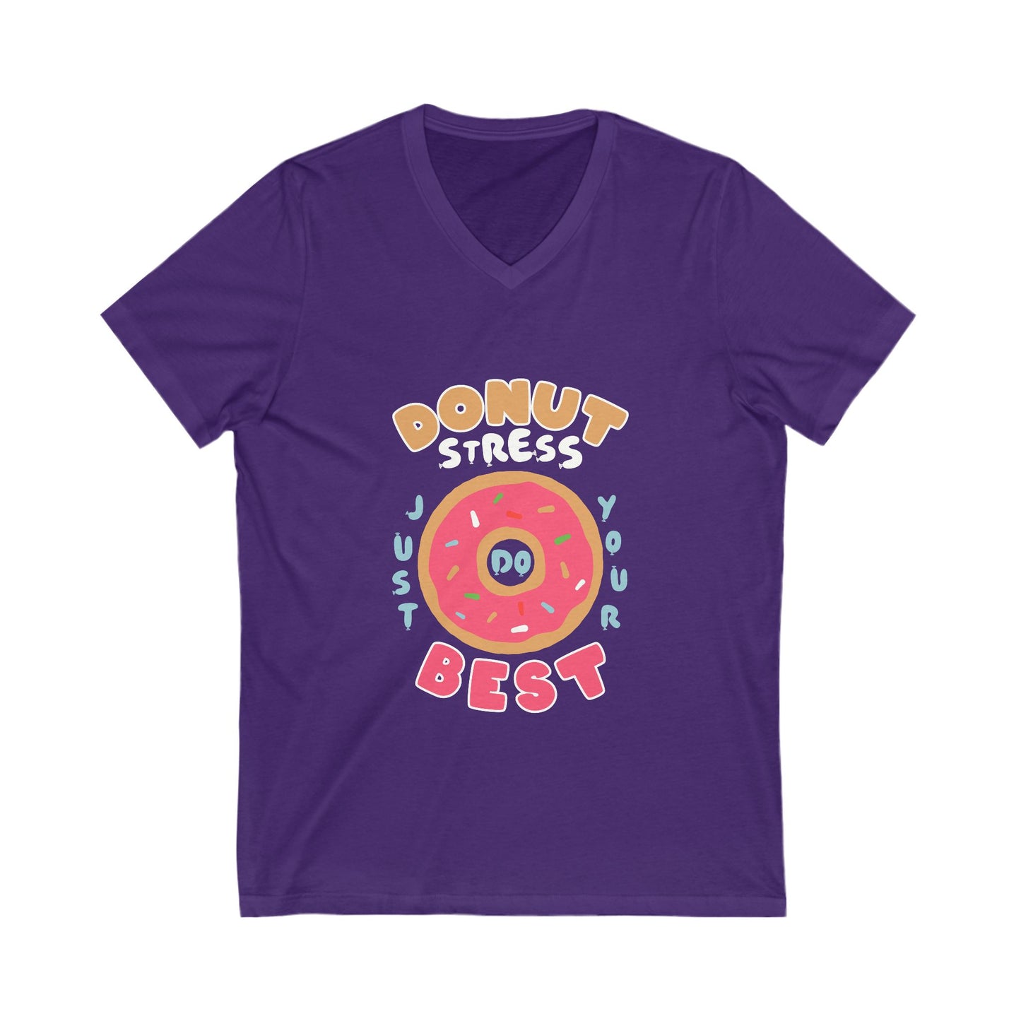 Donut Stress Unisex Short Sleeve V-neck Tshirt
