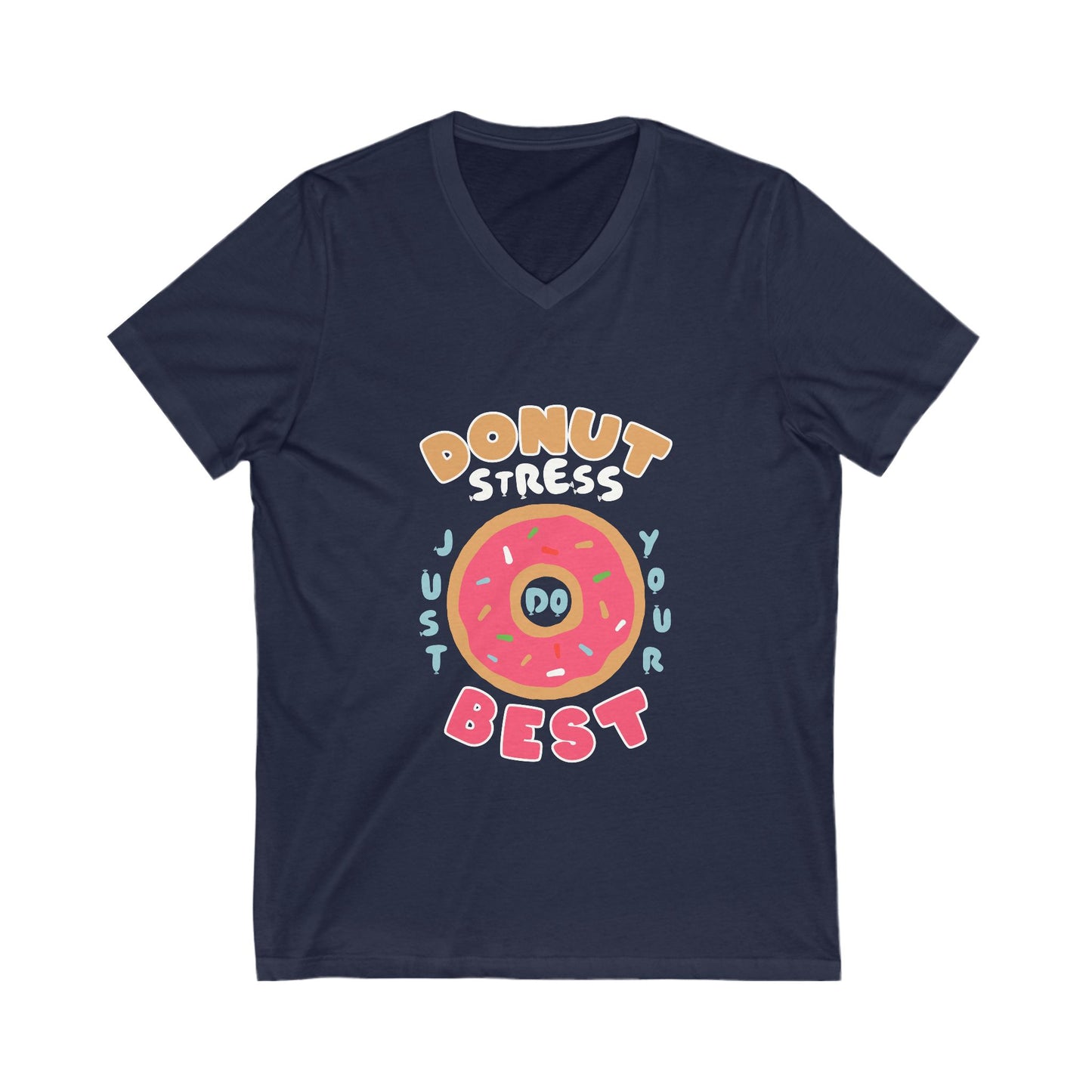 Donut Stress Unisex Short Sleeve V-neck Tshirt