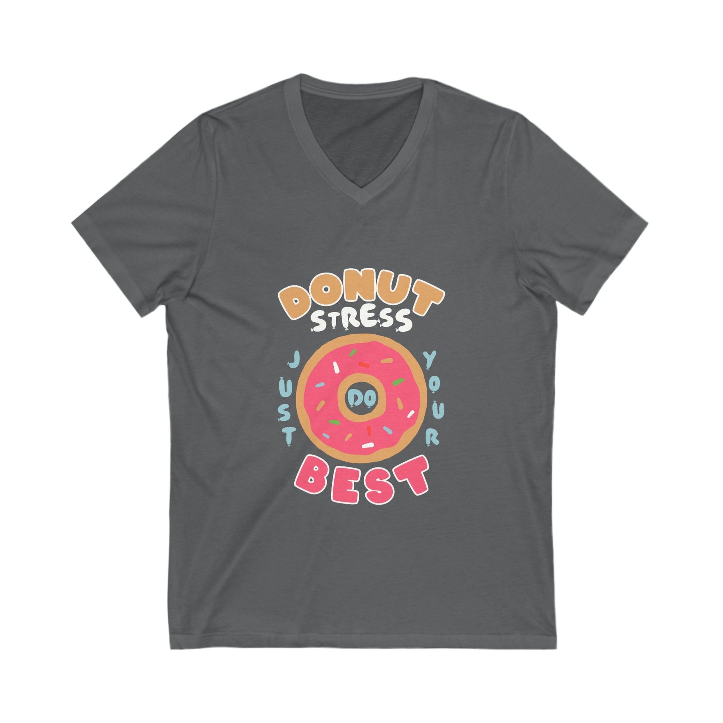 Donut Stress Unisex Short Sleeve V-neck Tshirt