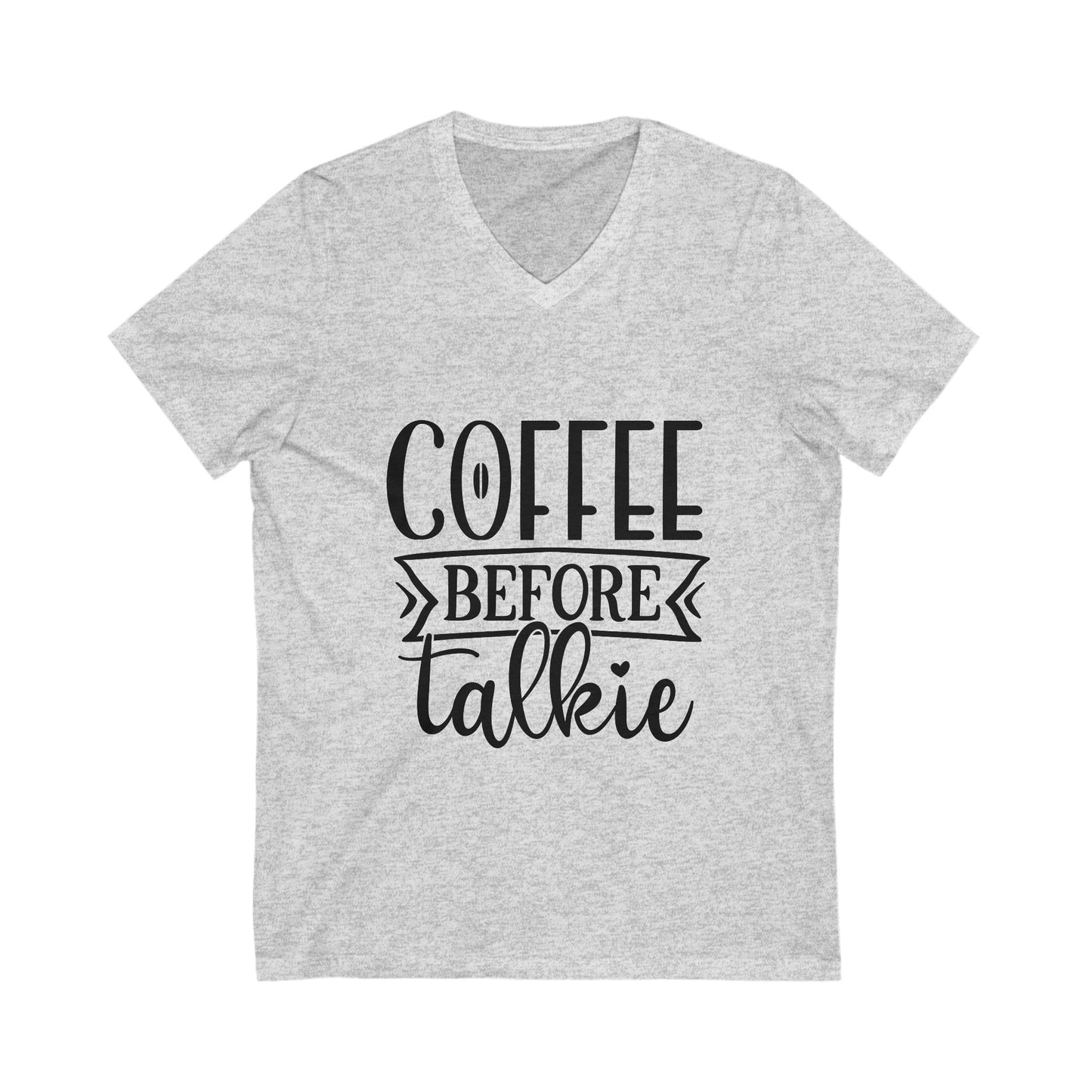 Coffee Before Talkie Unisex Short Sleeve V-neck Tshirt