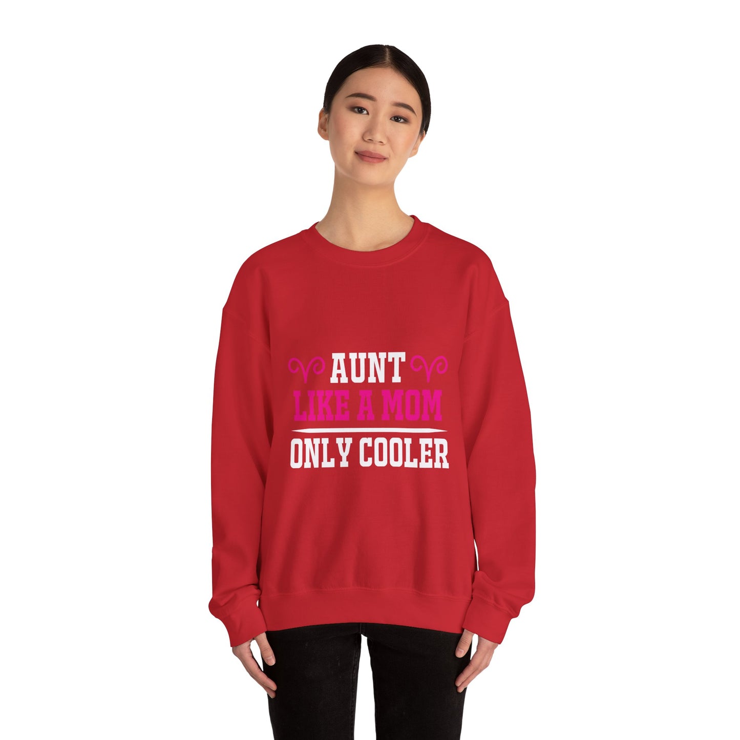 “Aunt Like a Mom” Crewneck Sweatshirt – Cozy & Cool
