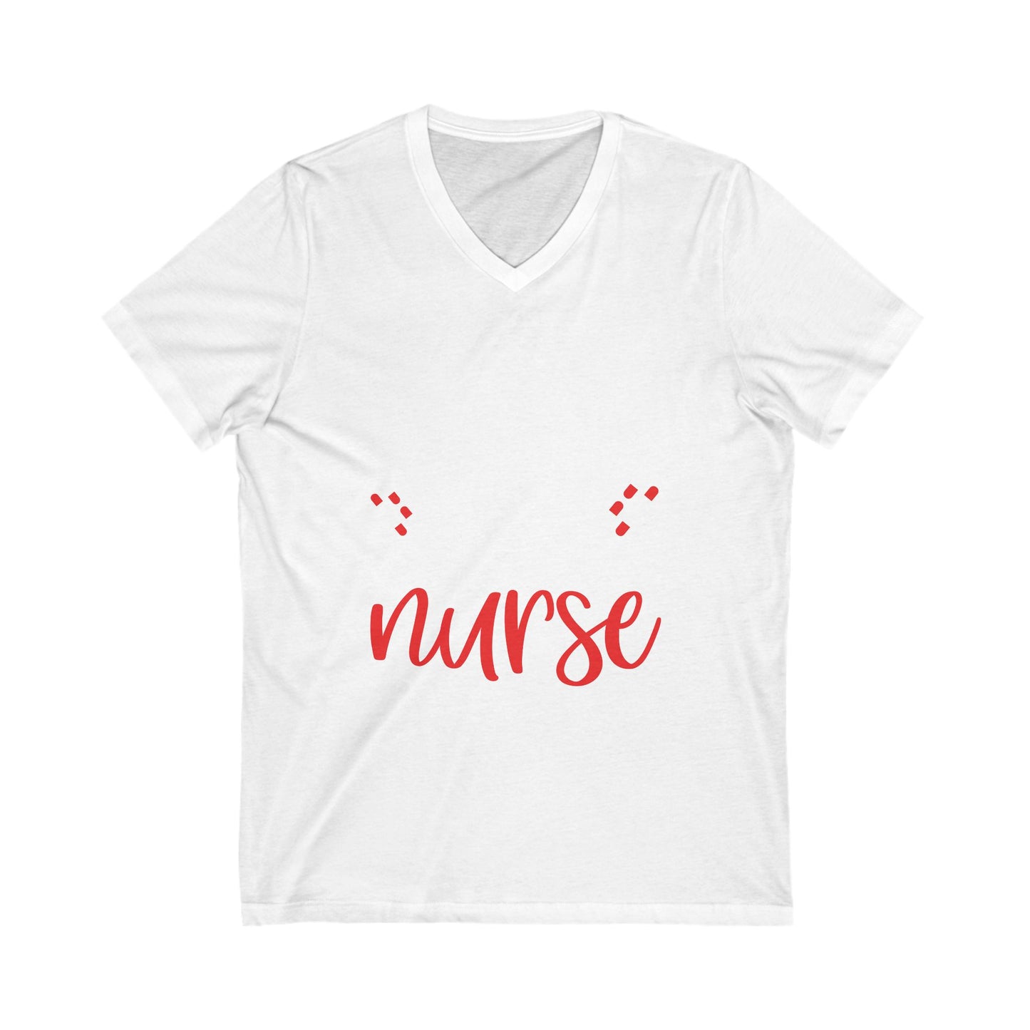 Feel Safe At Night, Sleep With A Nurse Unisex Short Sleeve V-neck Tshirt