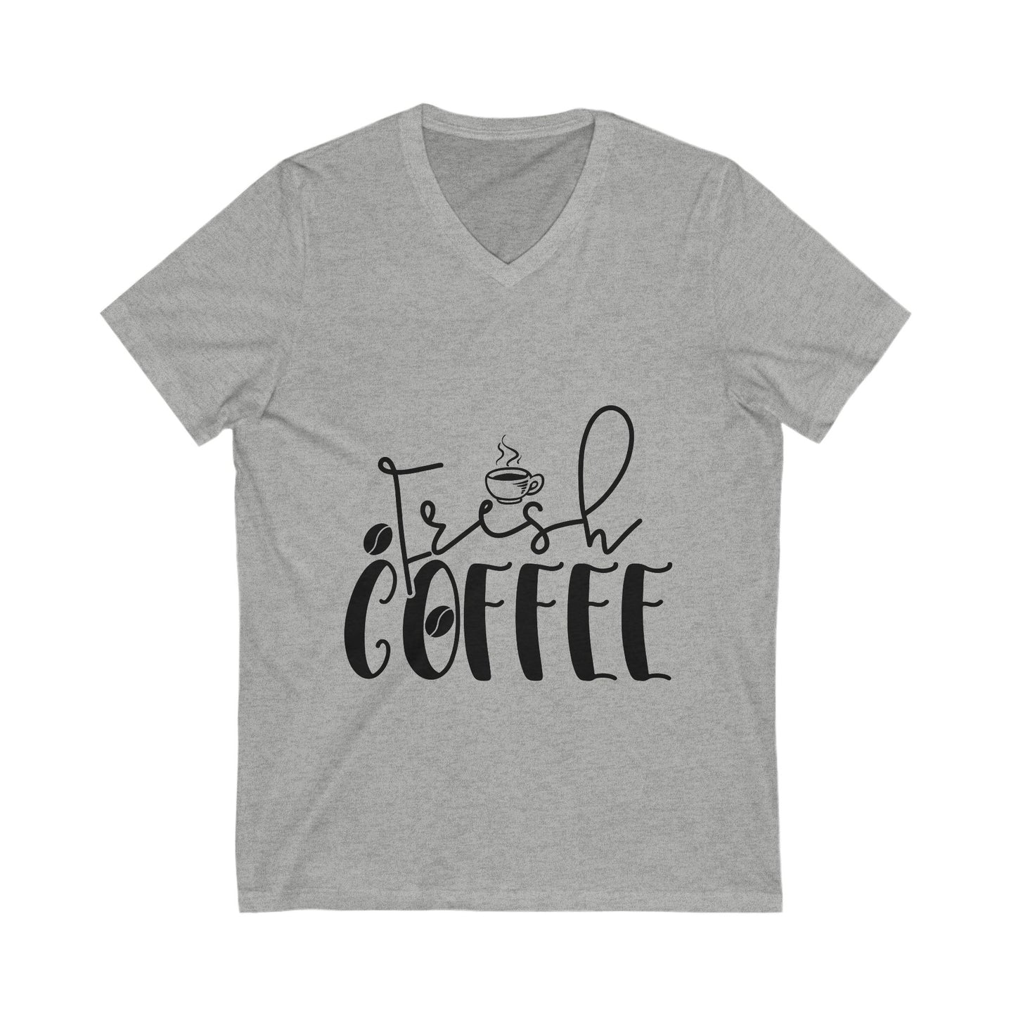 Fresh Coffee Unisex Short Sleeve V-neck Tshirt