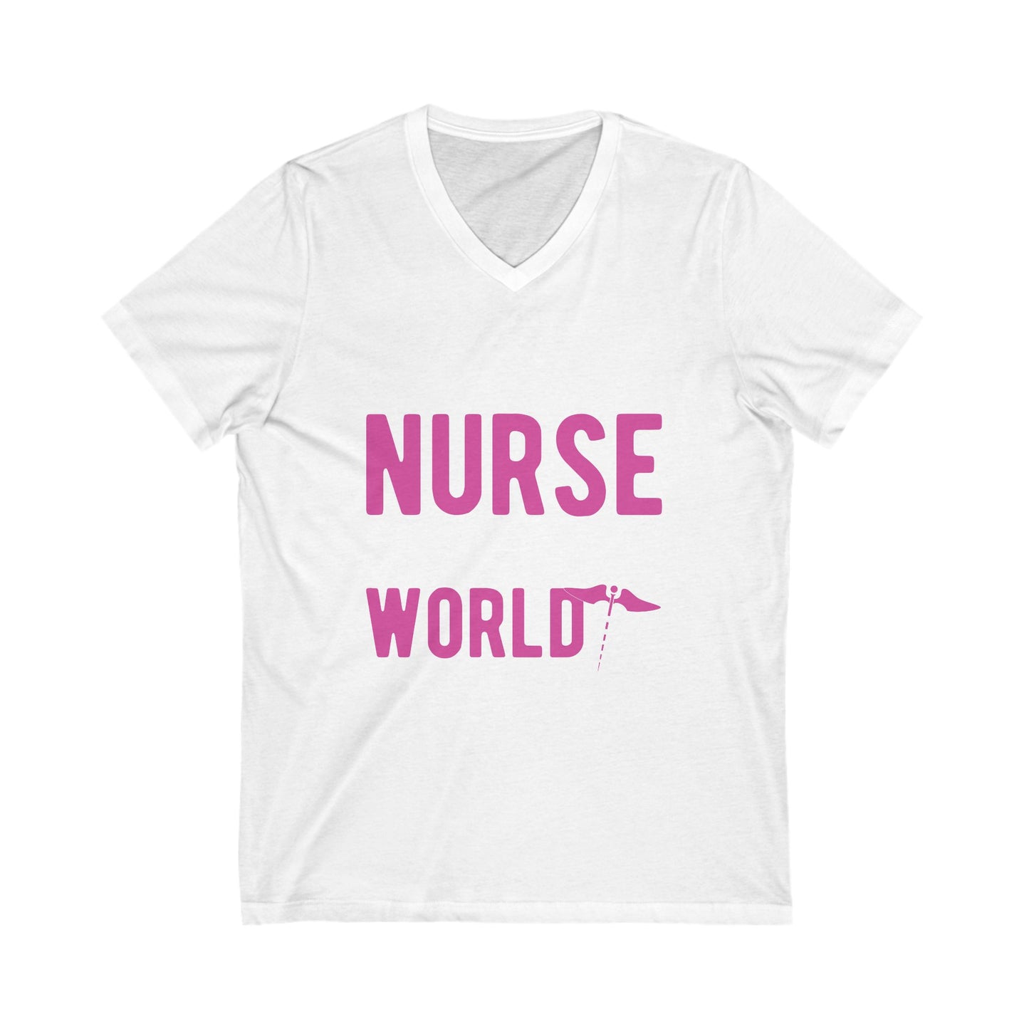Nurse Make This World A Better Place Unisex Short Sleeve V-neck Tshirt