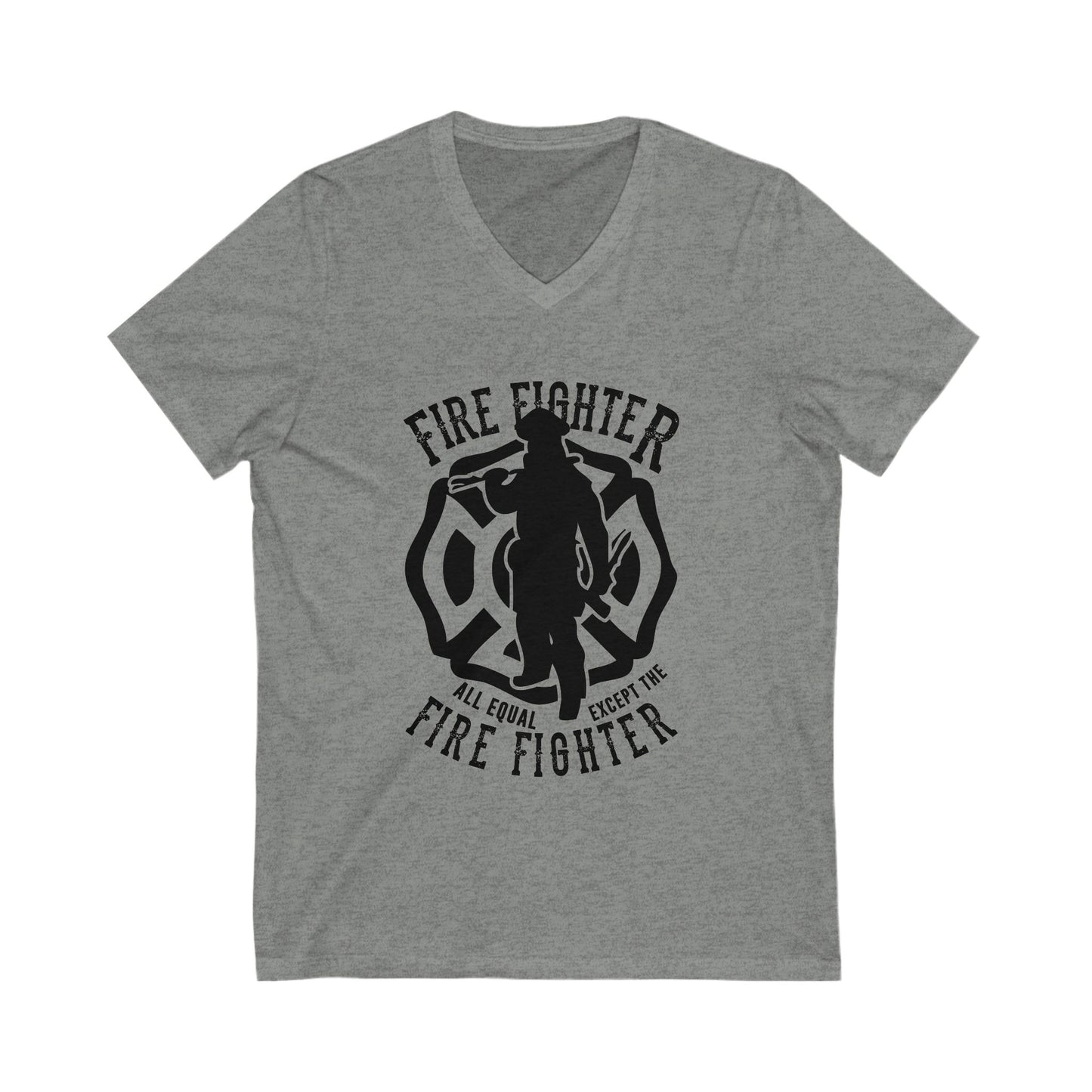 Fire Fighter Unisex Short Sleeve V-neck Tshirt