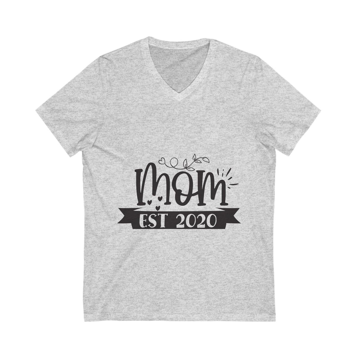 Mom Est 2020-01 Unisex Short Sleeve V-neck Tshirt