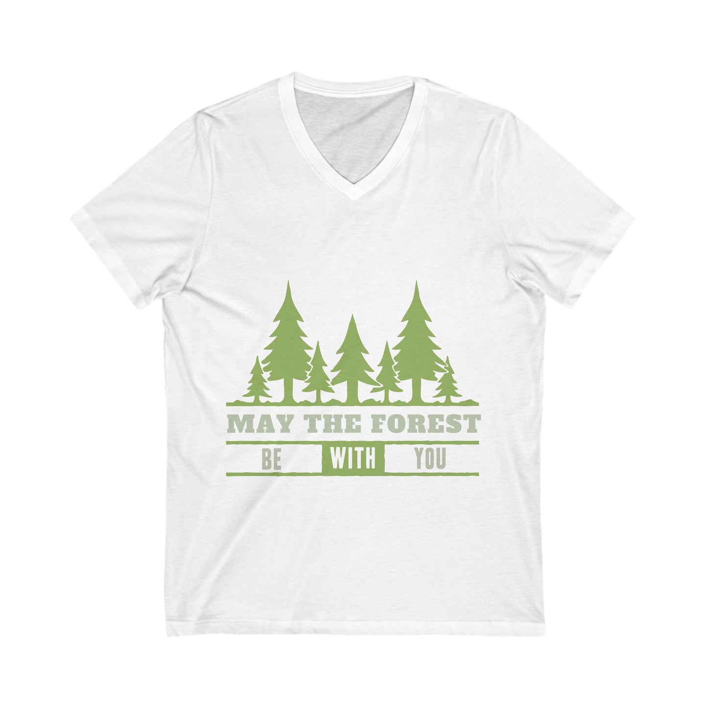 May The Forest Be With You Unisex Short Sleeve V-neck Tshirt