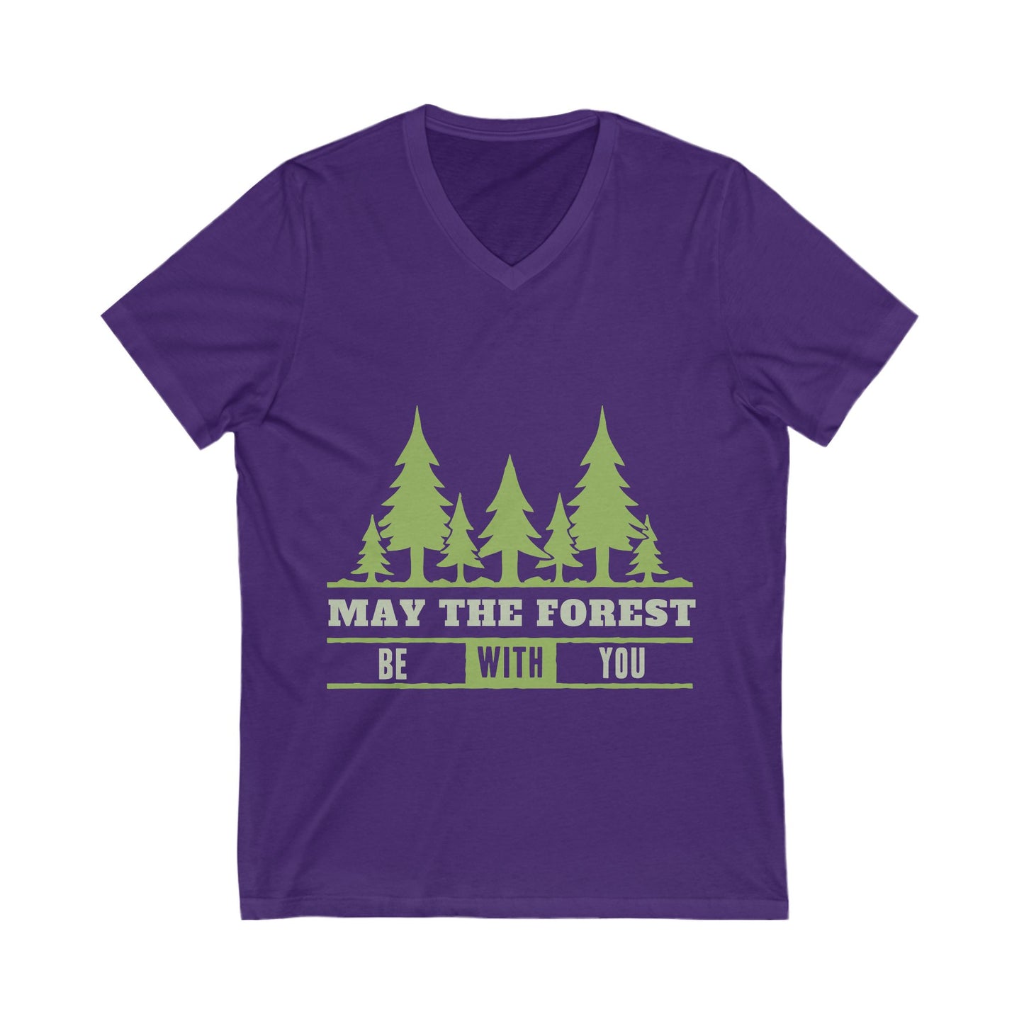 May The Forest Be With You Unisex Short Sleeve V-neck Tshirt