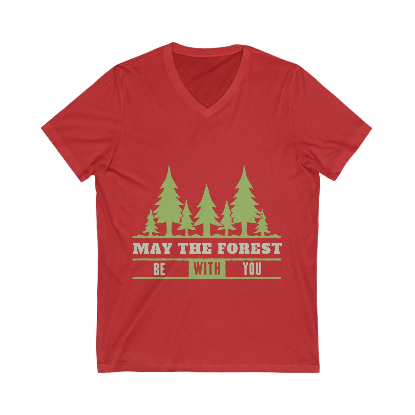 May The Forest Be With You Unisex Short Sleeve V-neck Tshirt