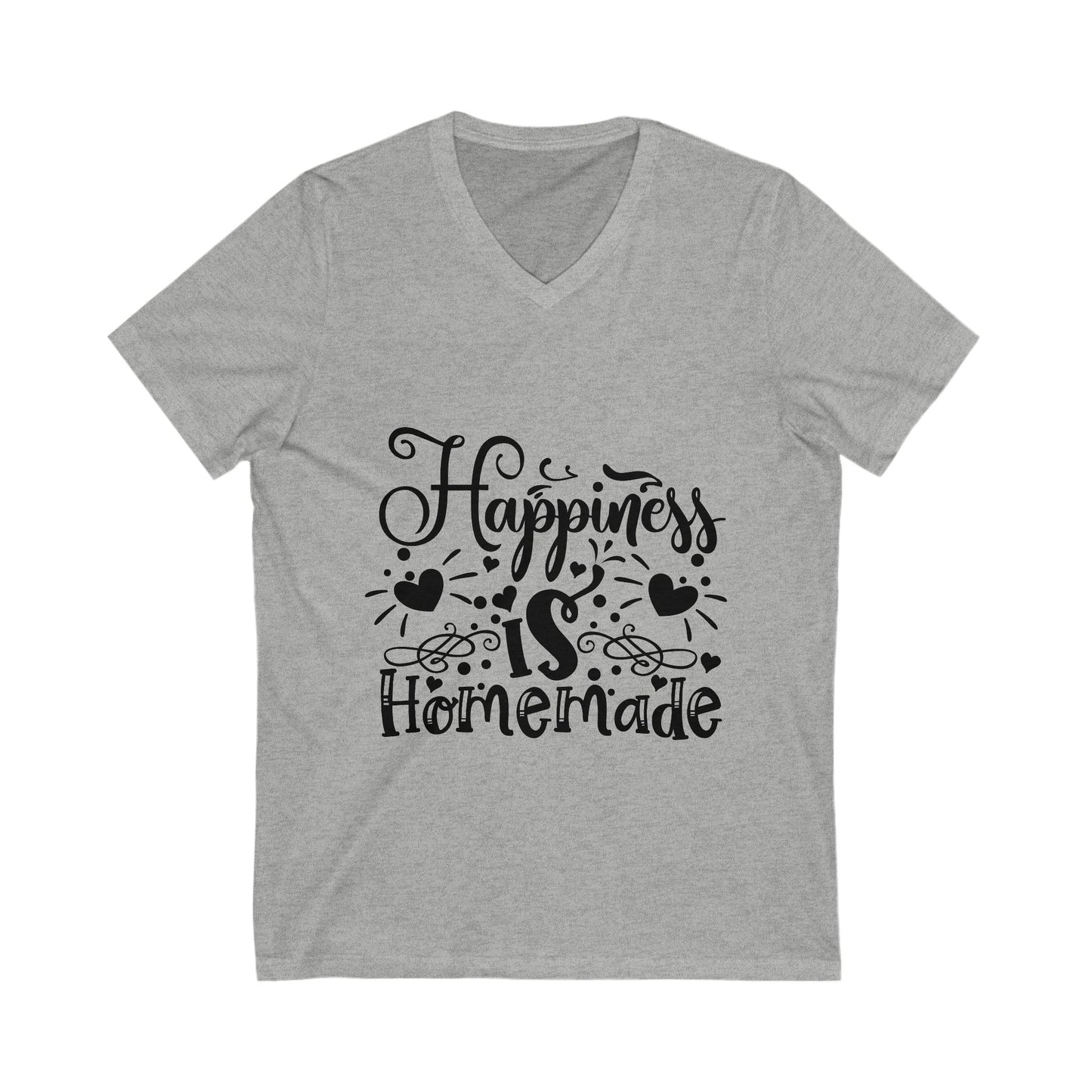 Happiness Is Homemade Unisex Short Sleeve V-neck Tshirt