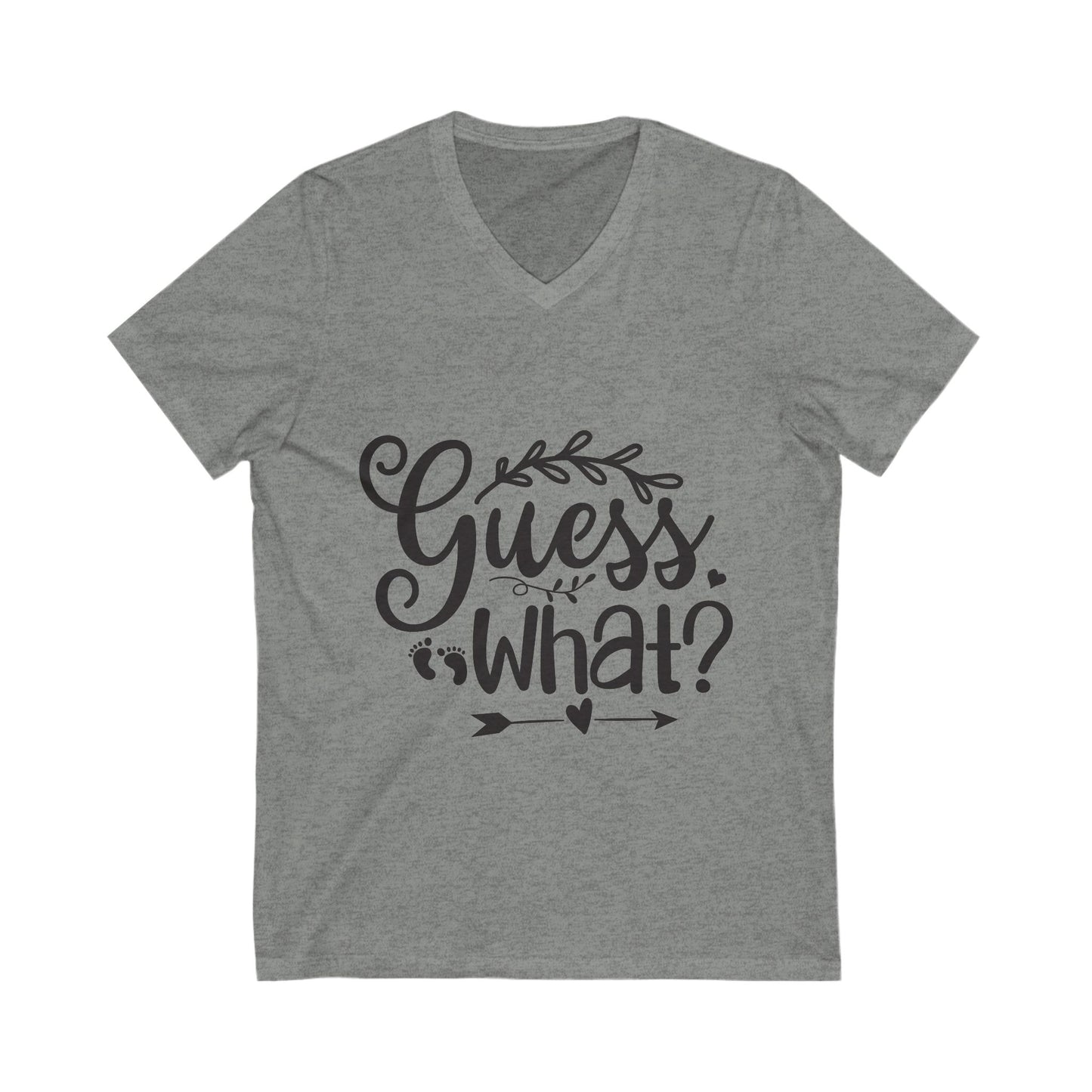 Guess What Unisex Short Sleeve V-neck Tshirt
