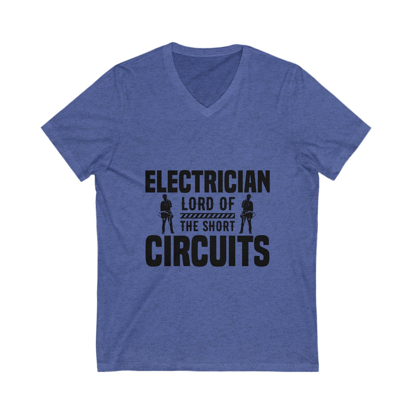 Electrician Lord Of The Shot Circuits Unisex Short Sleeve V-neck Tshirt