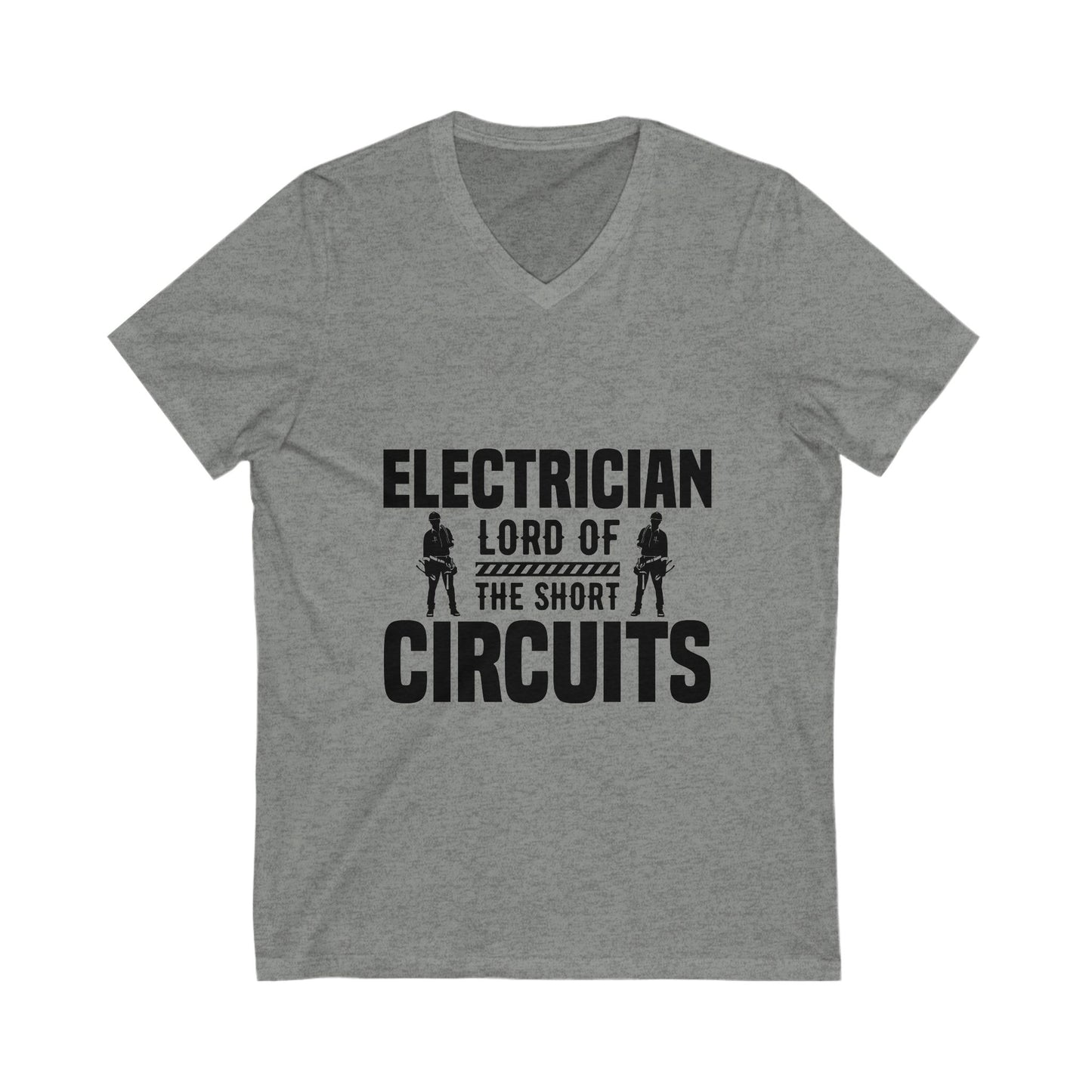 Electrician Lord Of The Shot Circuits Unisex Short Sleeve V-neck Tshirt