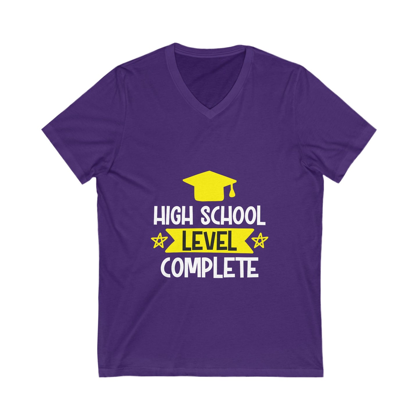 High School Level Complete Unisex Short Sleeve V-neck Tshirt