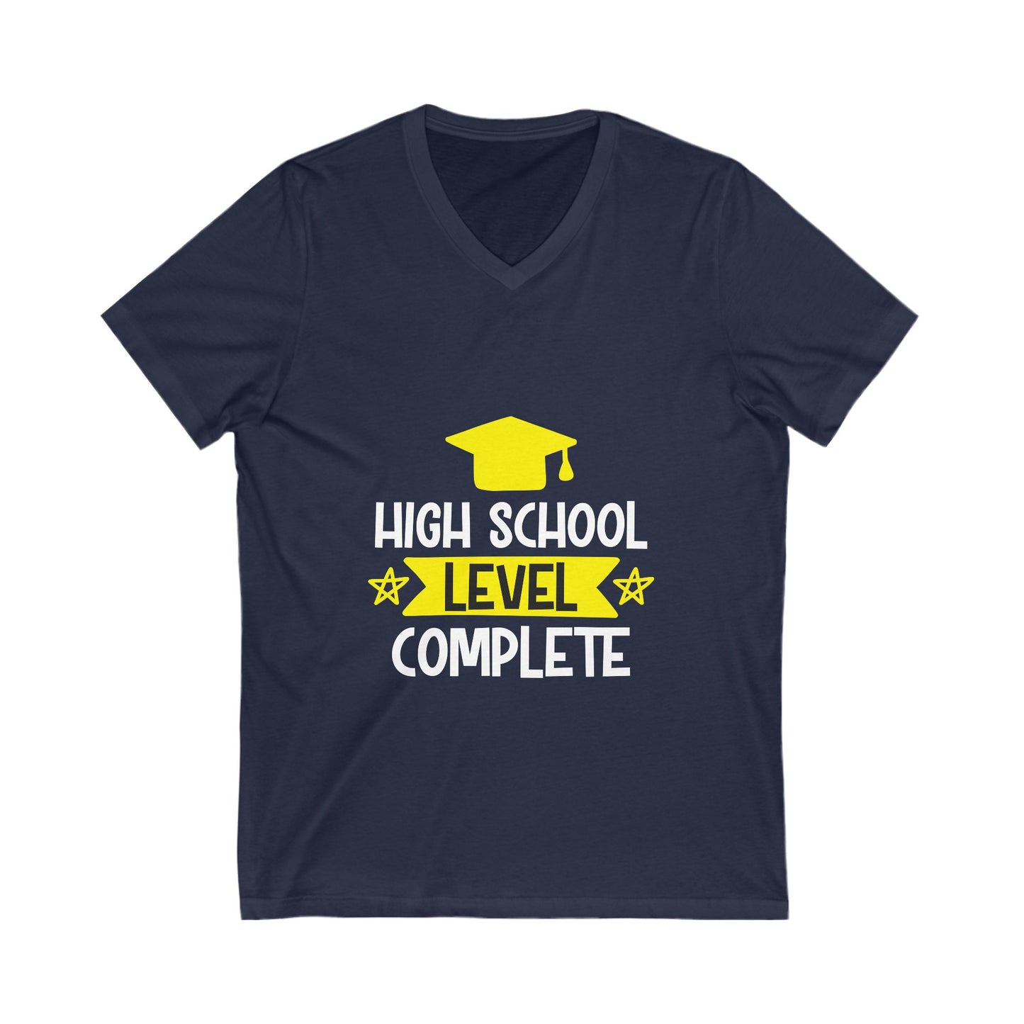 High School Level Complete Unisex Short Sleeve V-neck Tshirt