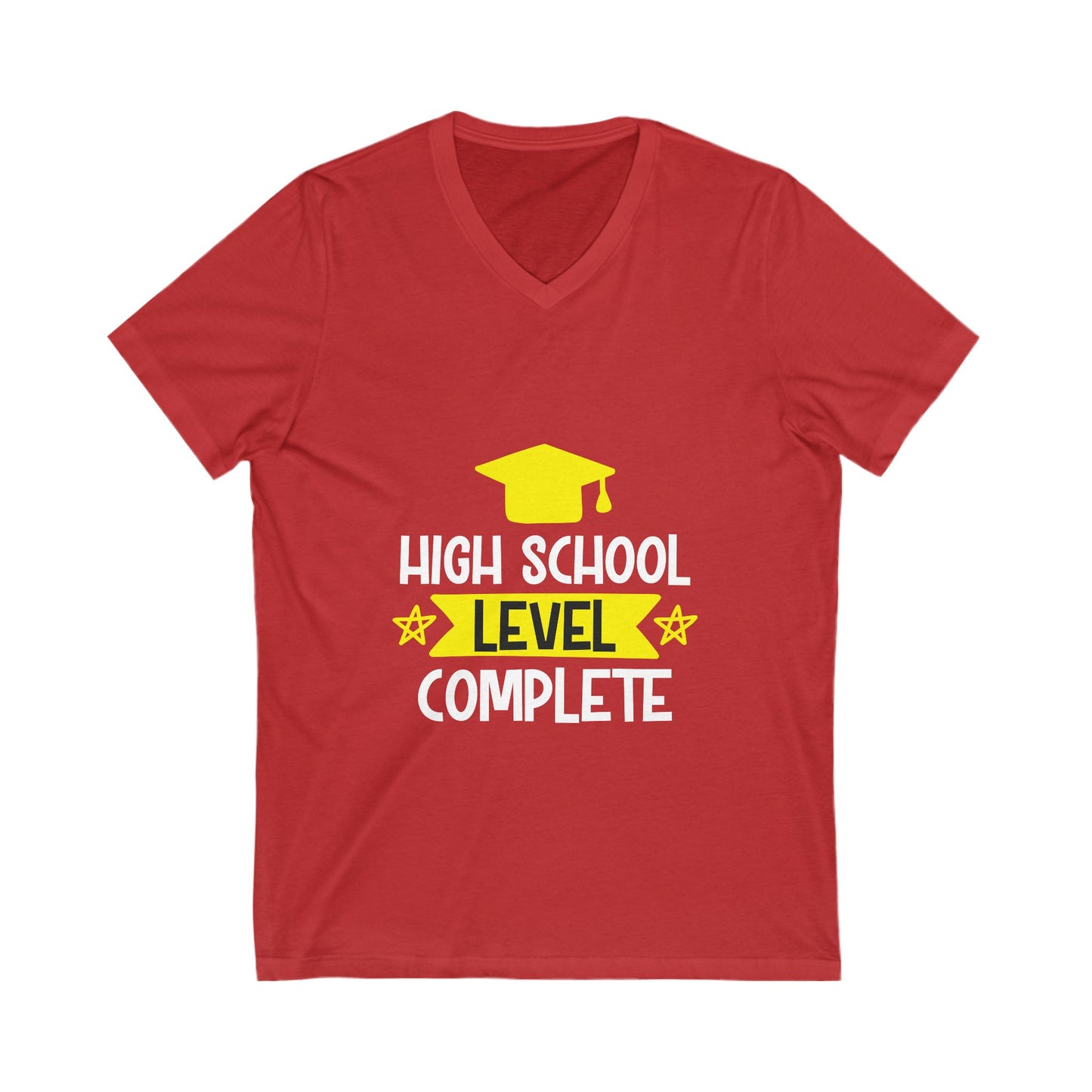 High School Level Complete Unisex Short Sleeve V-neck Tshirt