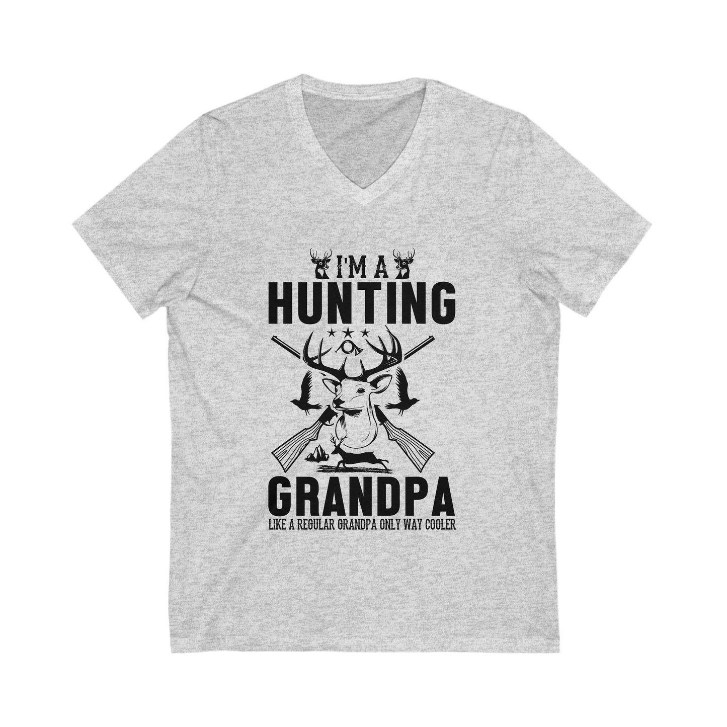 I'M A Hunting Grandpa Unisex Short Sleeve V-neck Tshirt