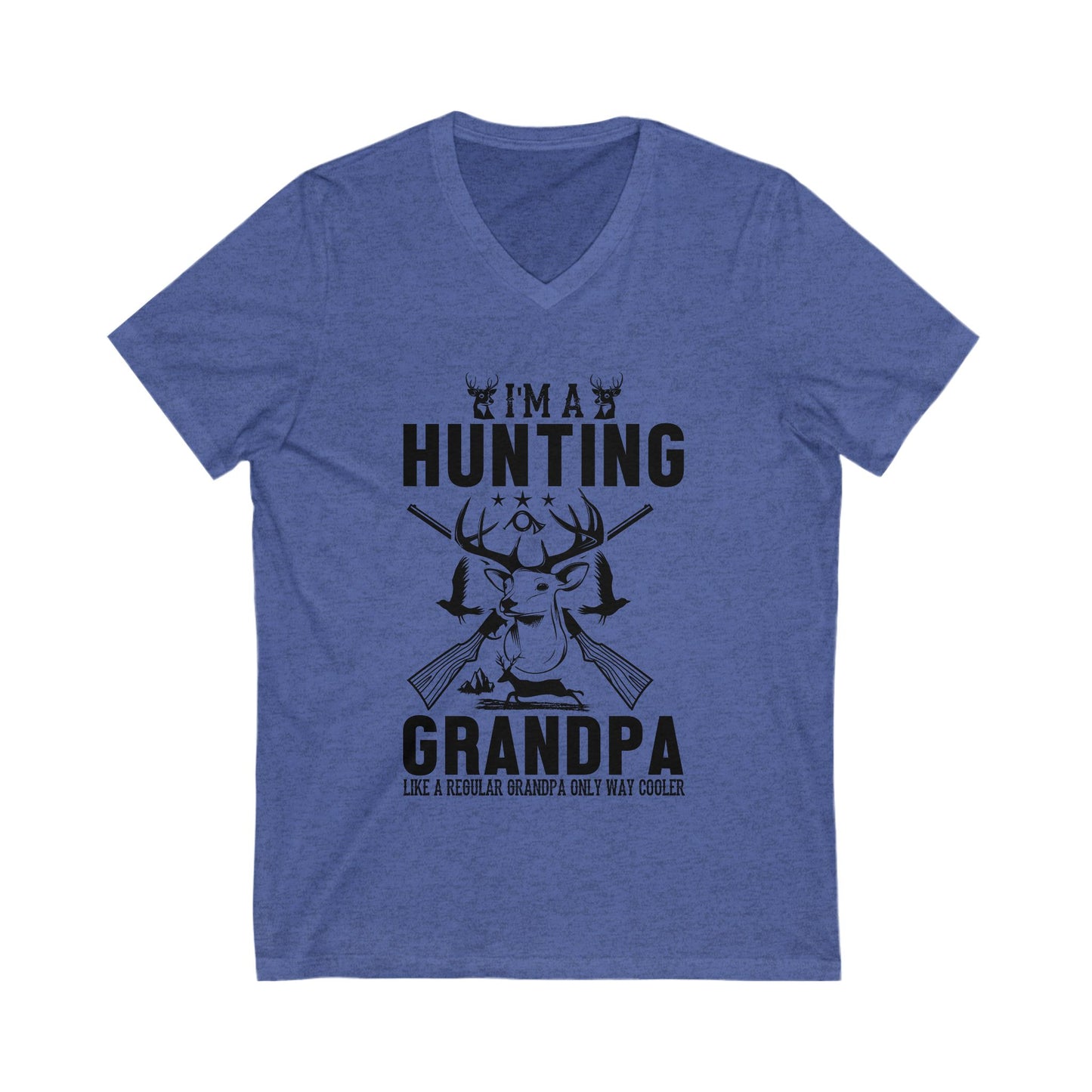 I'M A Hunting Grandpa Unisex Short Sleeve V-neck Tshirt