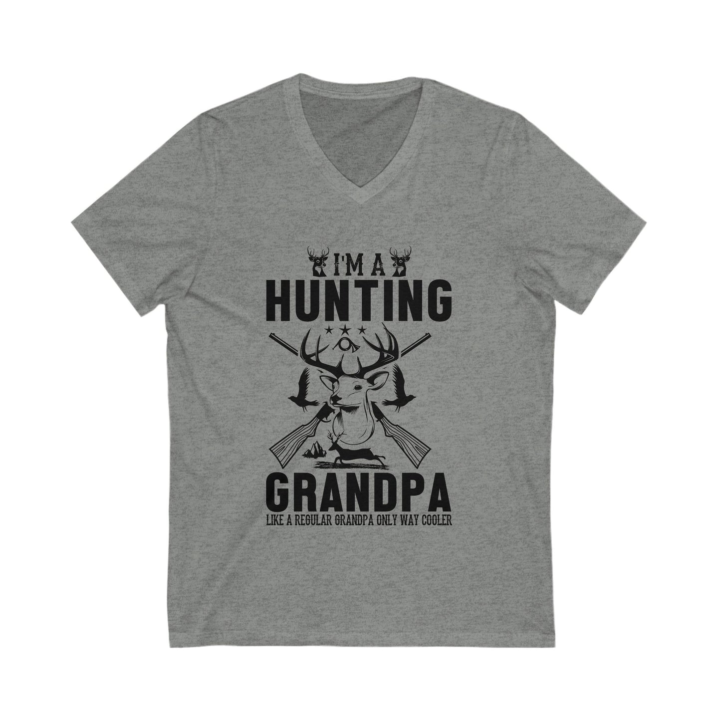 I'M A Hunting Grandpa Unisex Short Sleeve V-neck Tshirt