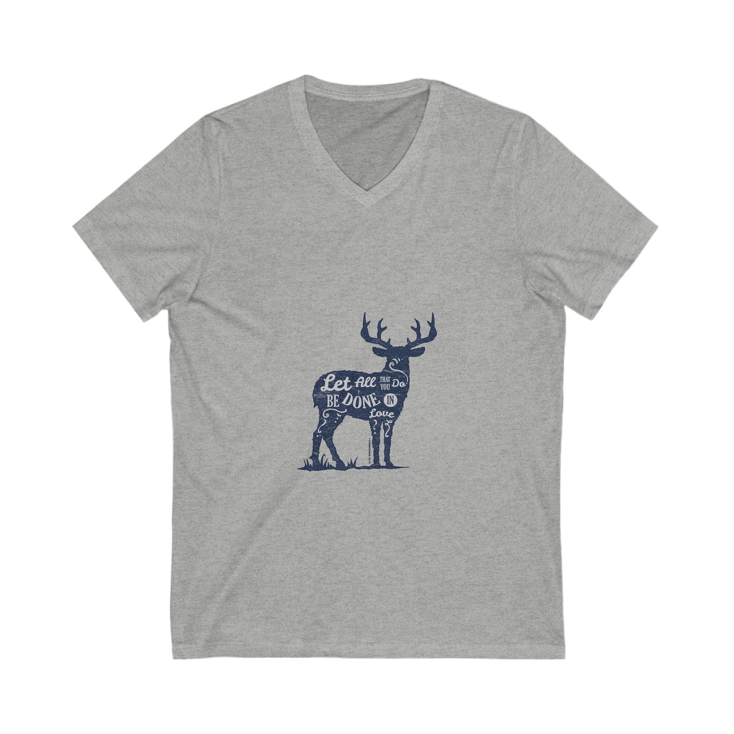 Done In Love Unisex Short Sleeve V-neck Tshirt