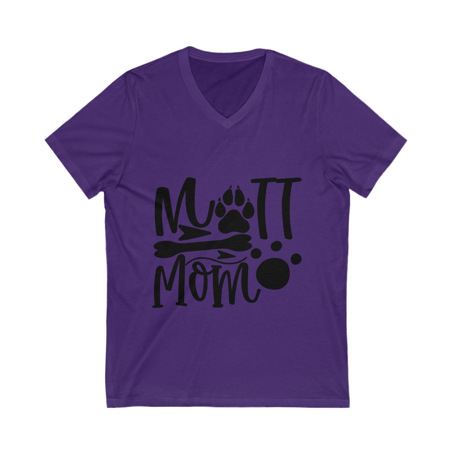 Mutt Mom Unisex Short Sleeve V-neck Tshirt