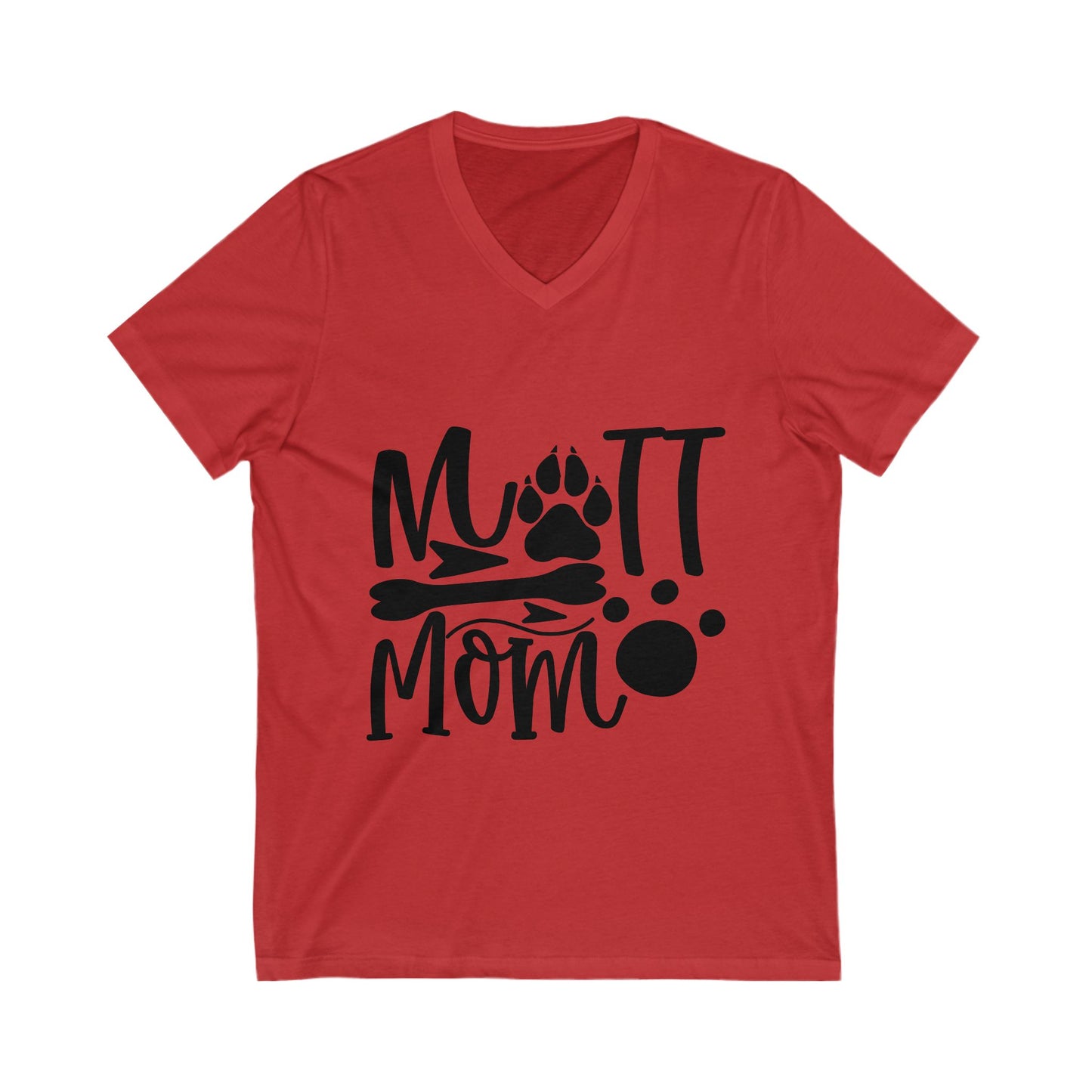 Mutt Mom Unisex Short Sleeve V-neck Tshirt