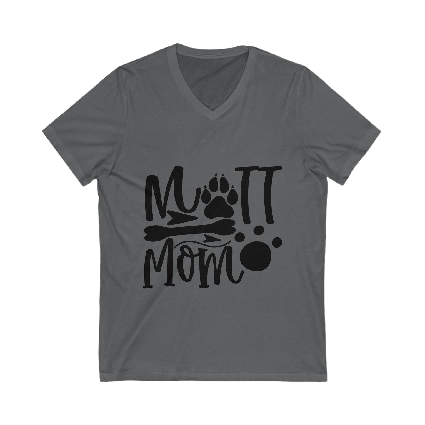Mutt Mom Unisex Short Sleeve V-neck Tshirt