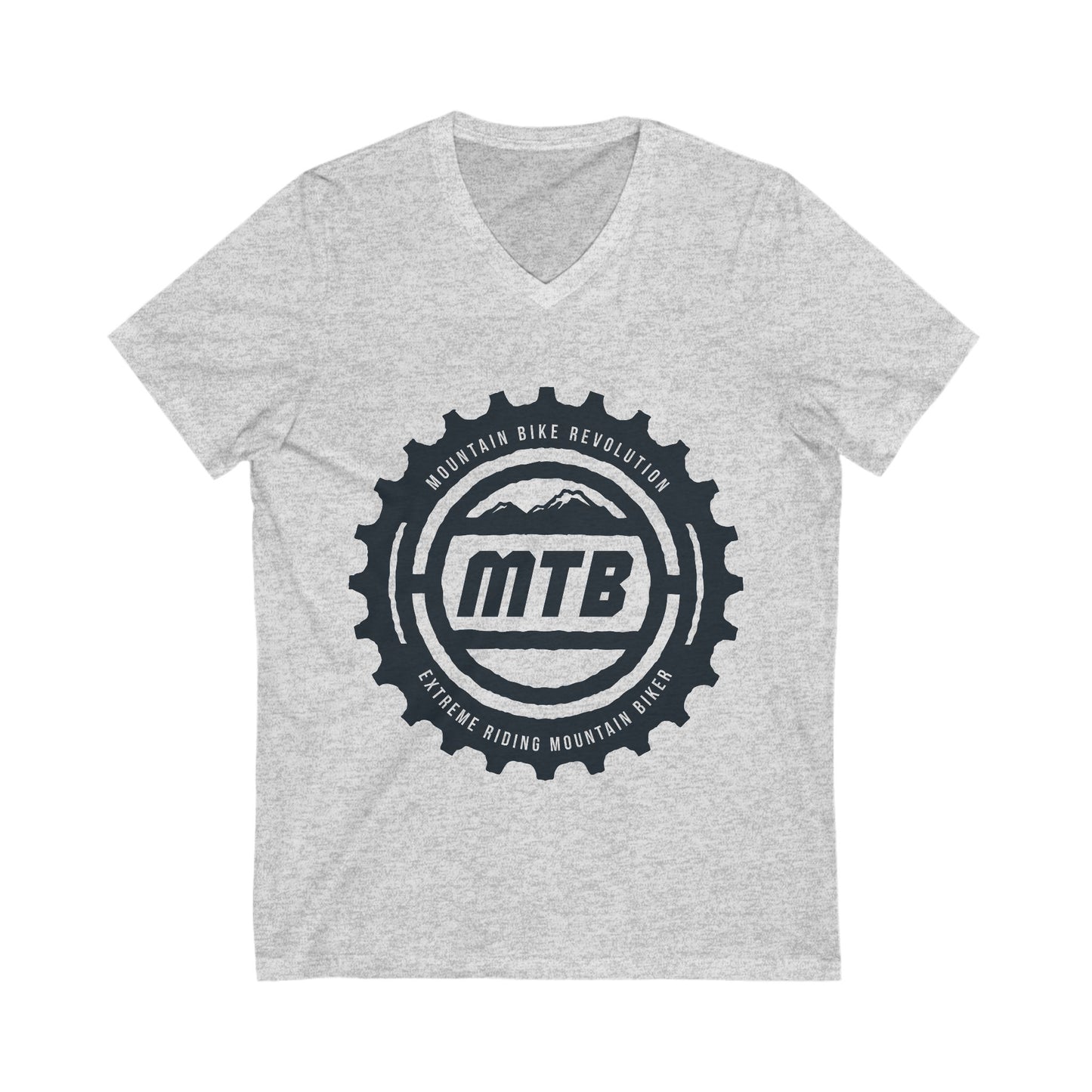 Mountain Bike Unisex Short Sleeve V-neck Tshirt
