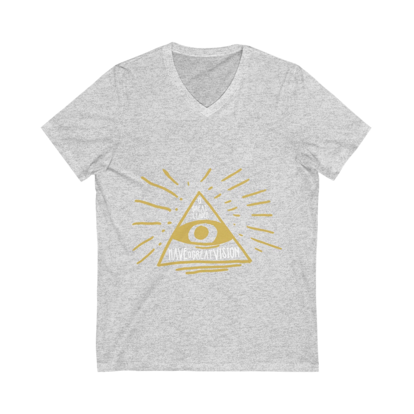 Great Leader, Great Vision Unisex Short Sleeve V-neck Tshirt