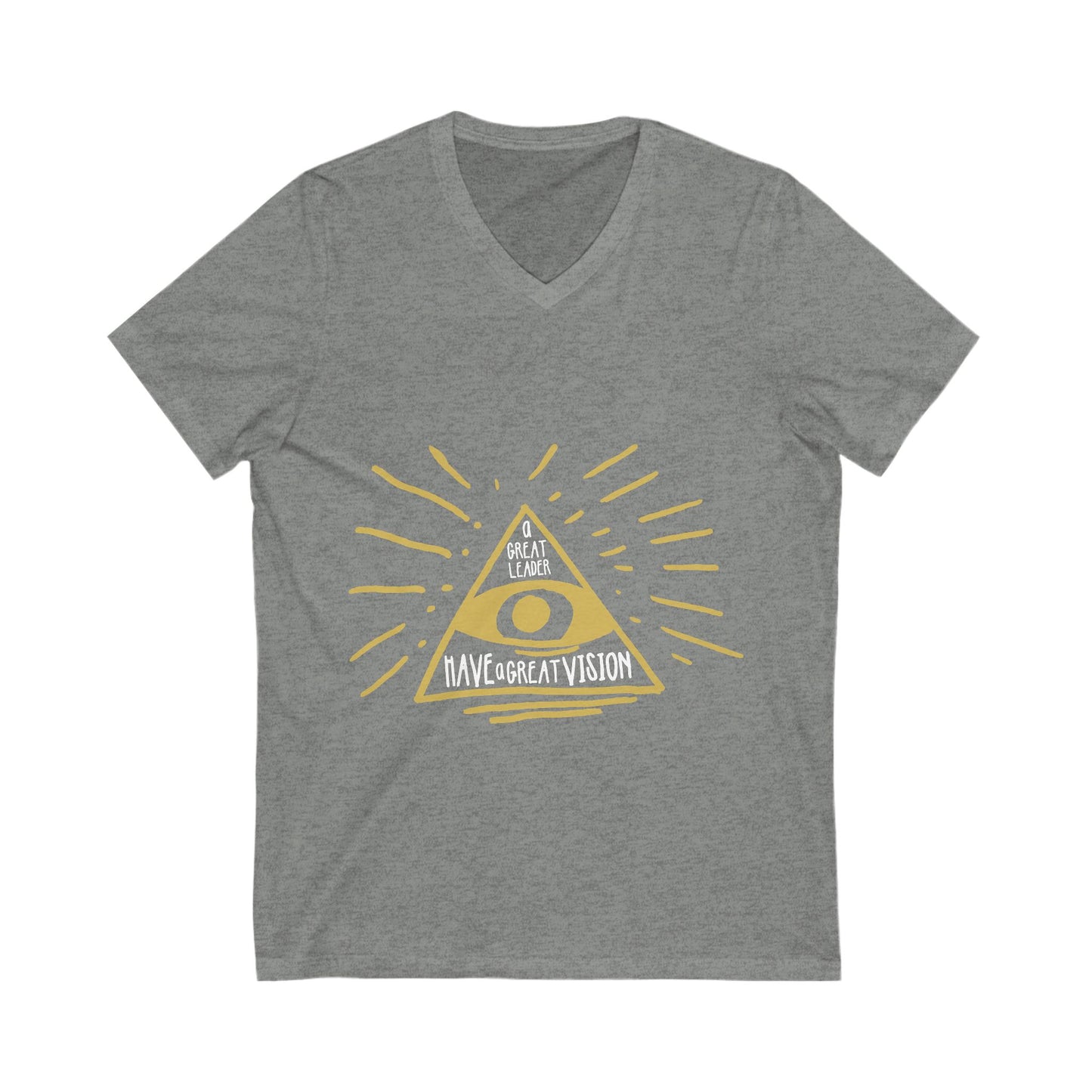 Great Leader, Great Vision Unisex Short Sleeve V-neck Tshirt