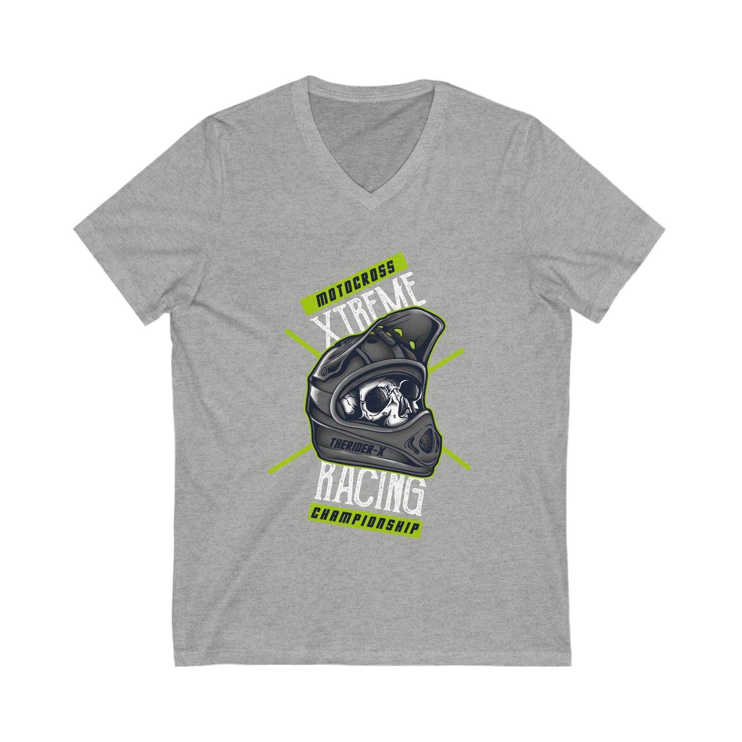 Motocross Unisex Short Sleeve V-neck Tshirt