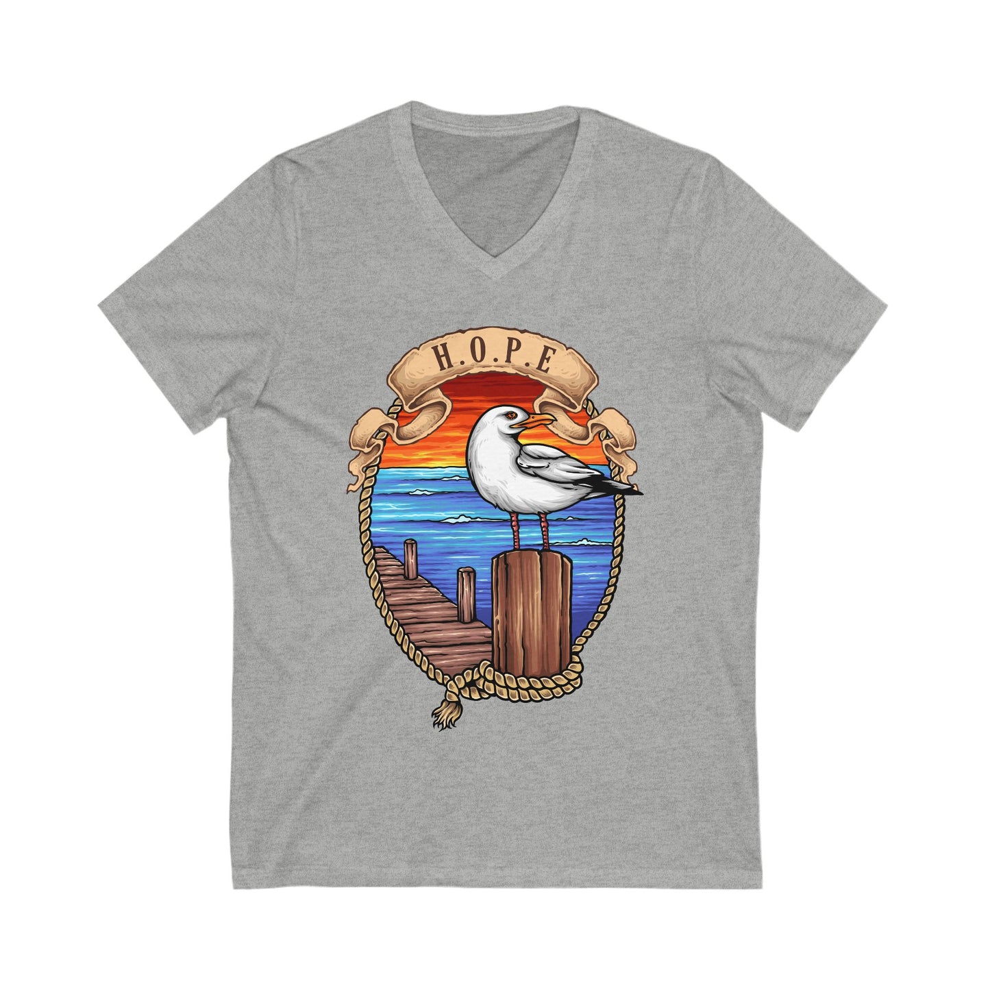 Hope Unisex Short Sleeve V-neck Tshirt