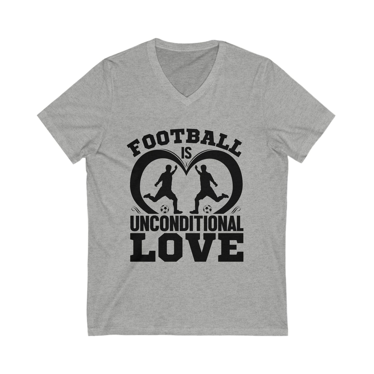 Football Is Unconditional Love Unisex Short Sleeve V-neck Tshirt