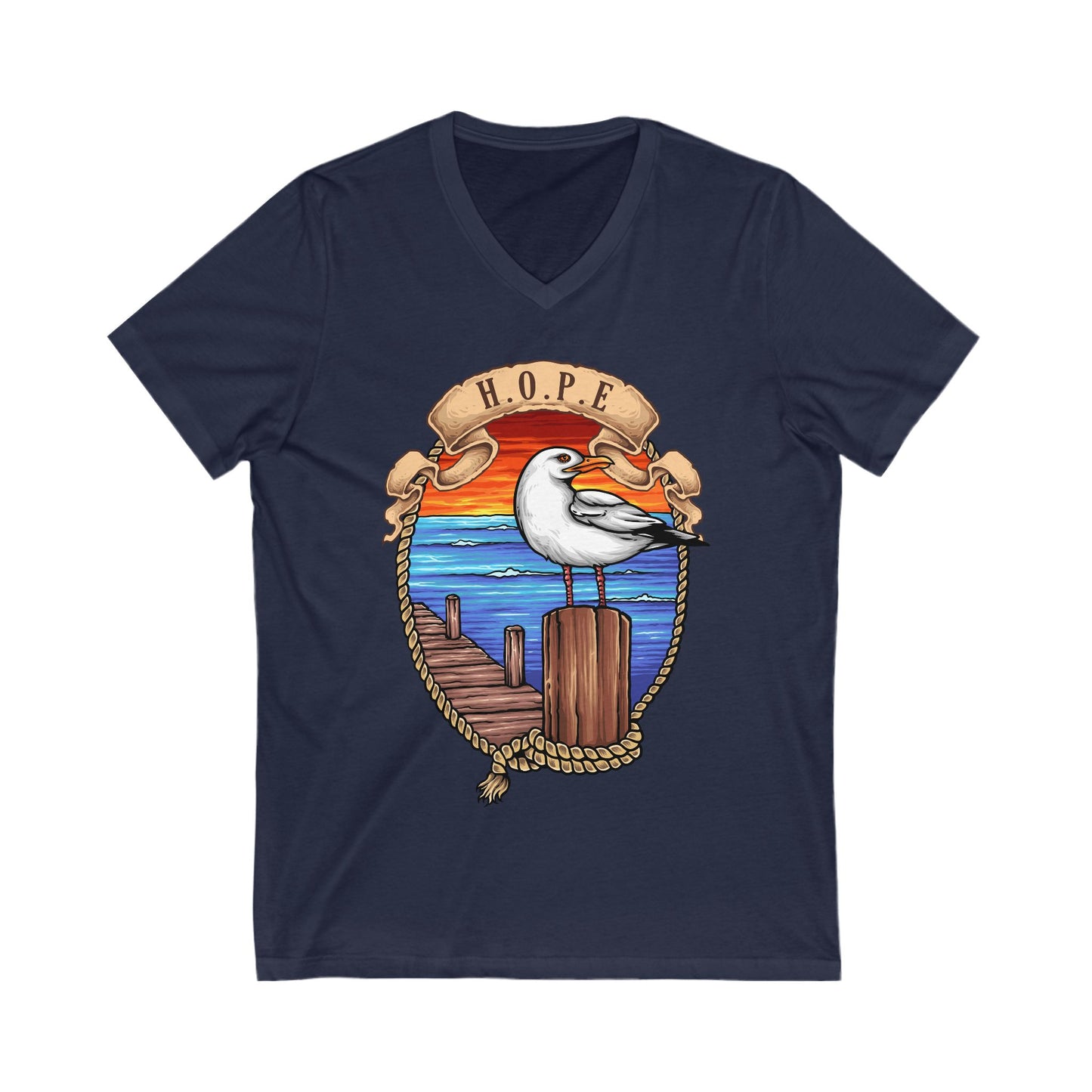 Hope Unisex Short Sleeve V-neck Tshirt