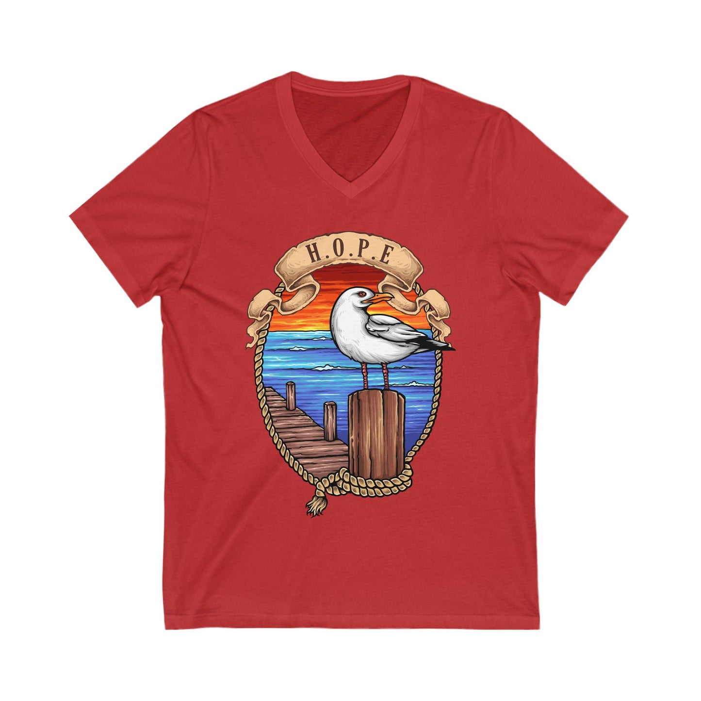 Hope Unisex Short Sleeve V-neck Tshirt