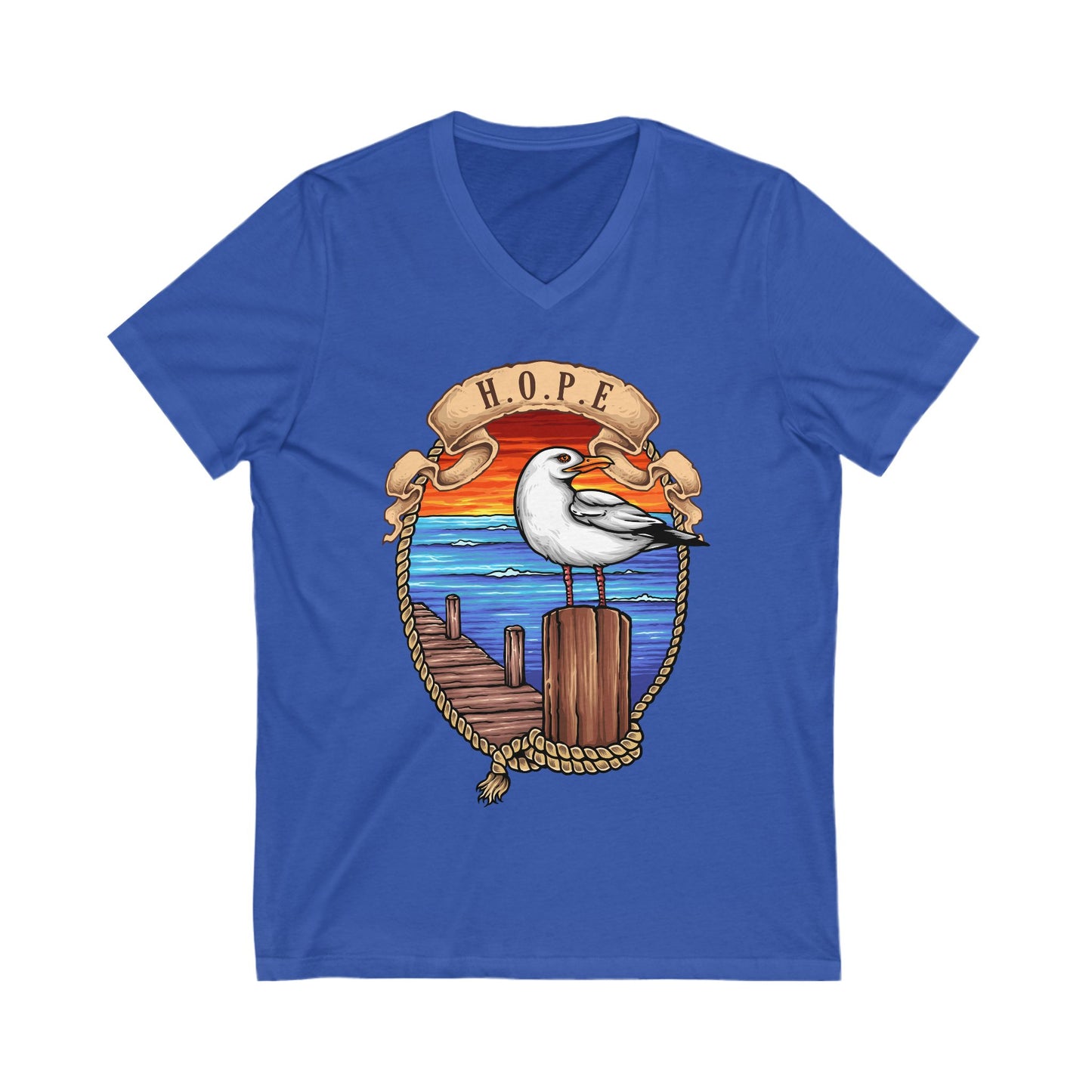 Hope Unisex Short Sleeve V-neck Tshirt