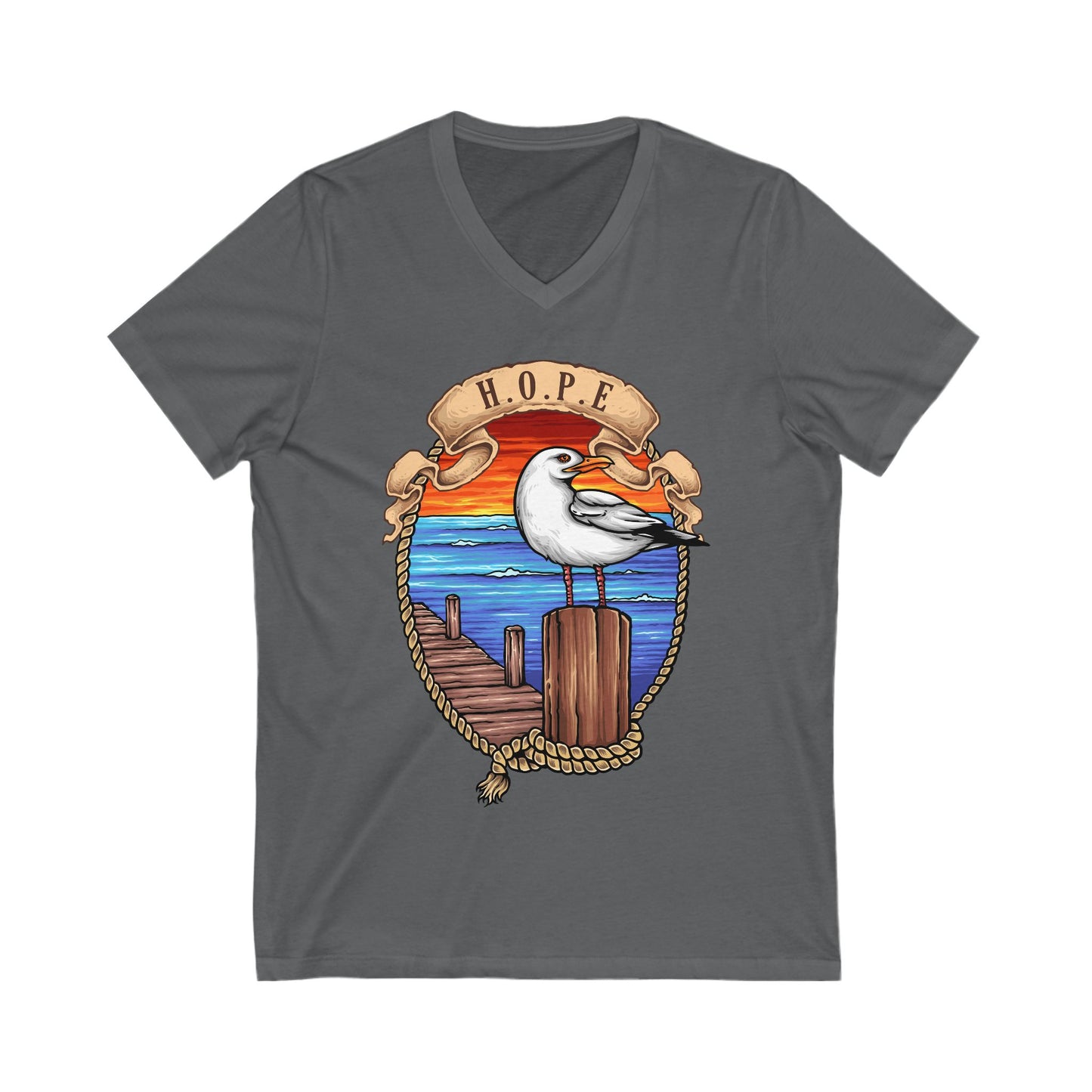 Hope Unisex Short Sleeve V-neck Tshirt