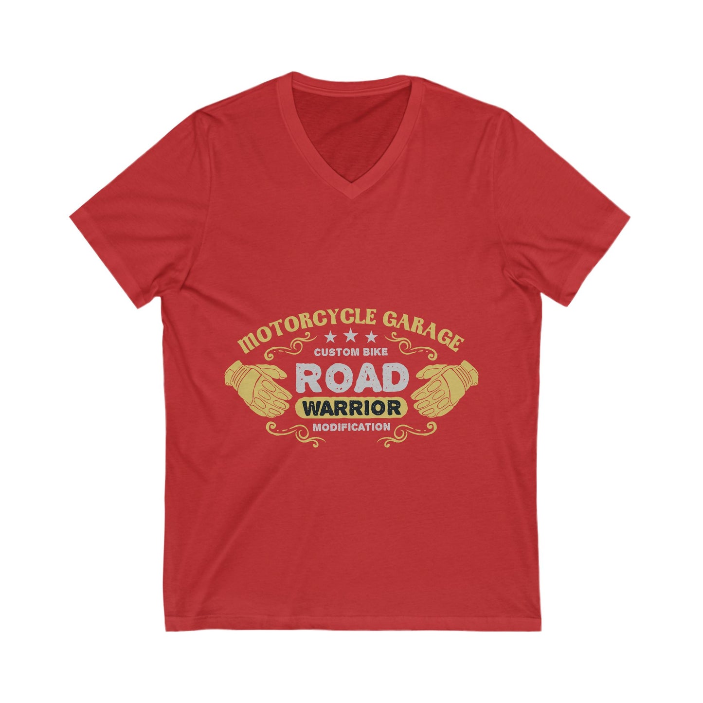 Motorcycle Garage Unisex Short Sleeve V-neck Tshirt